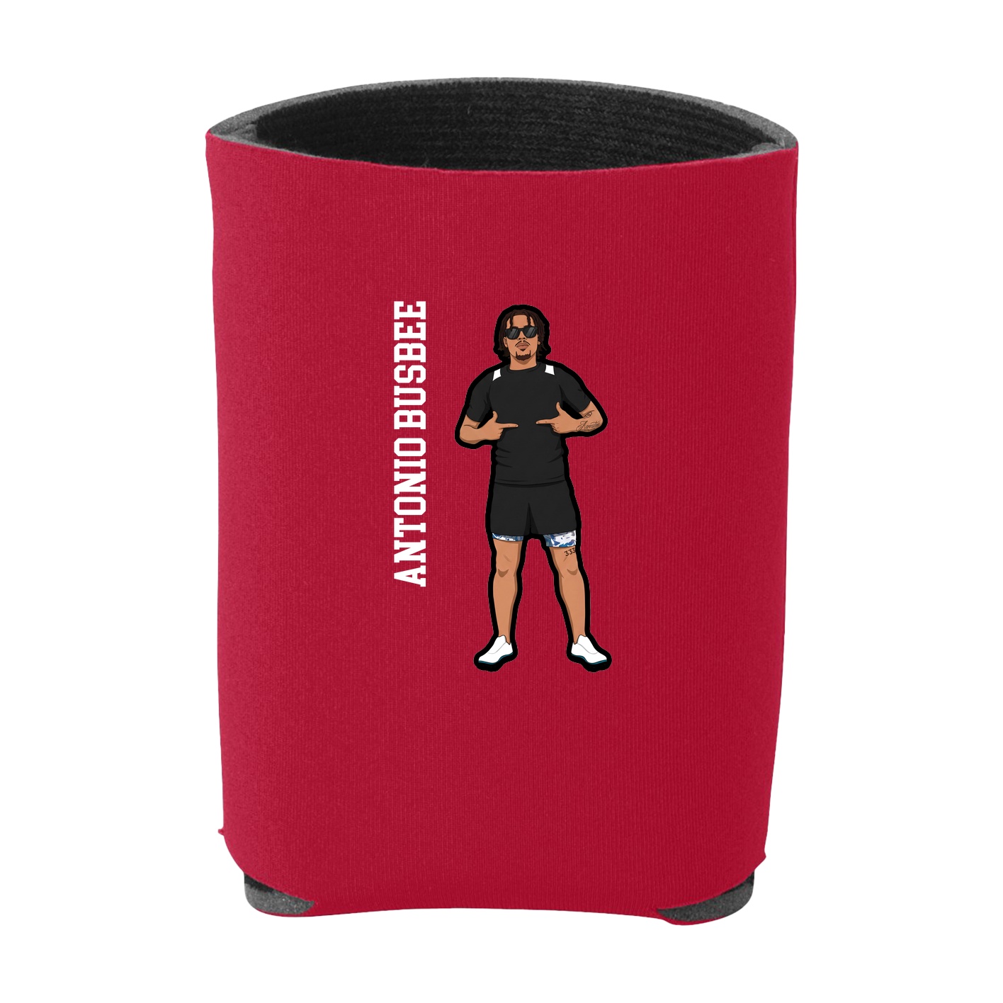 Can Holder — Name Vertical in Red