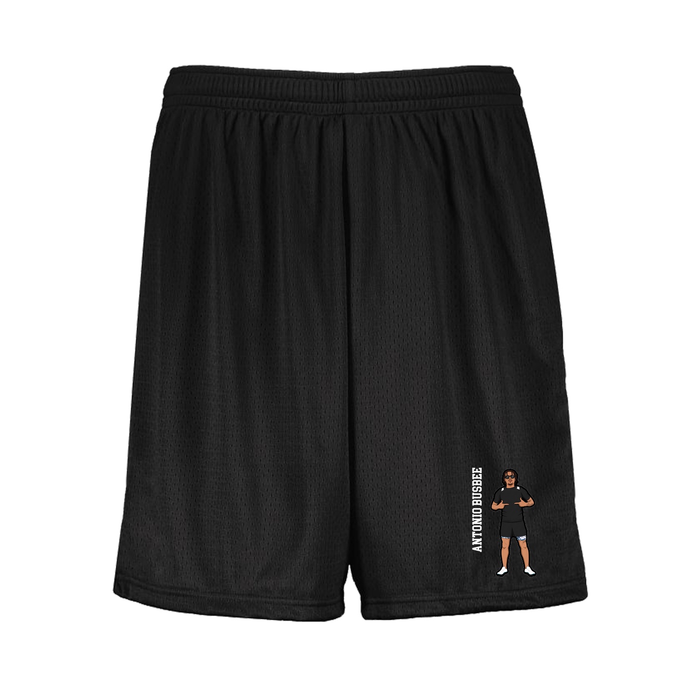 Shorts — Name Vertical in Black
