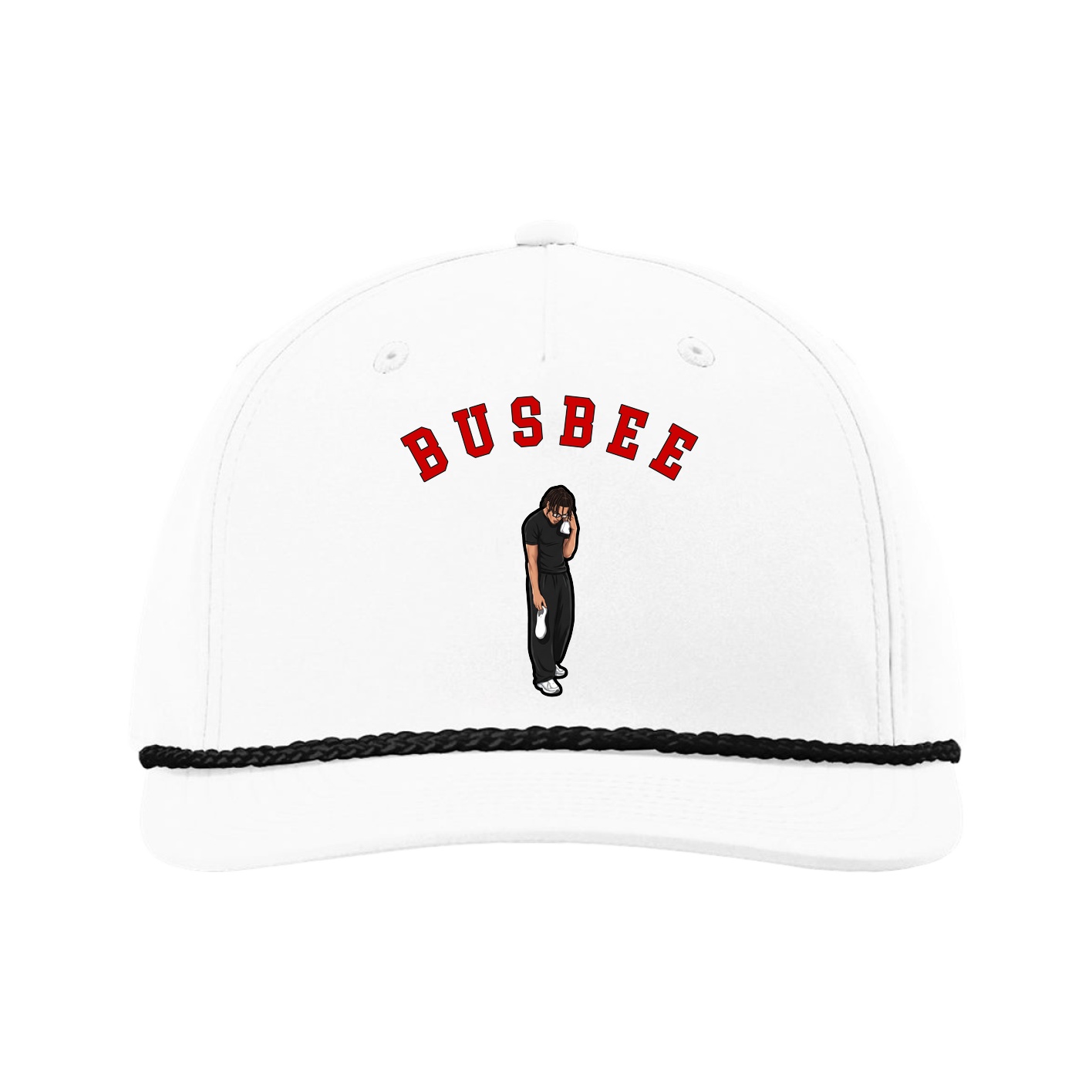 Five-Panel Classic Rope Cap — Shirsey Arch in White