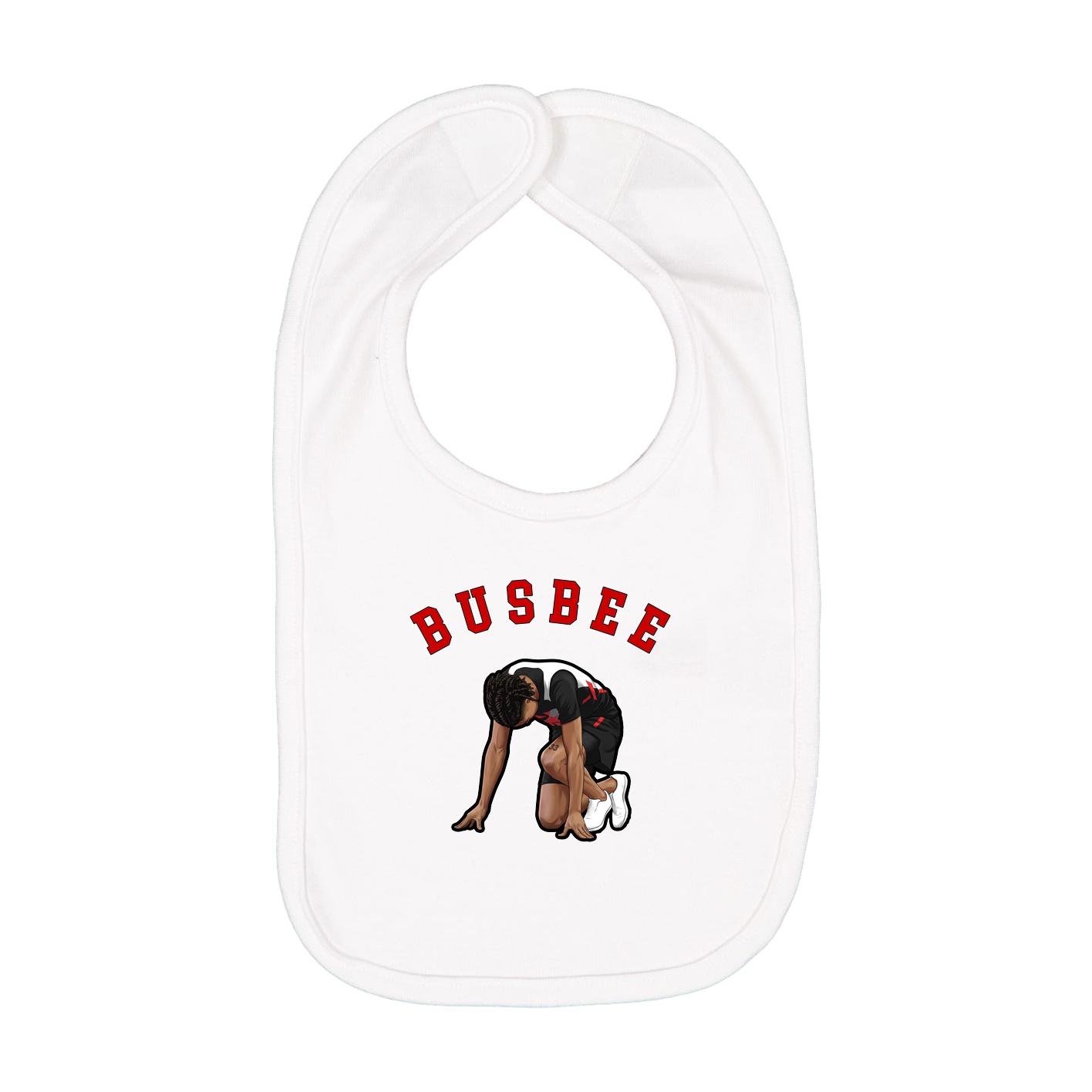 Infant Bib — Shirsey Arch in White