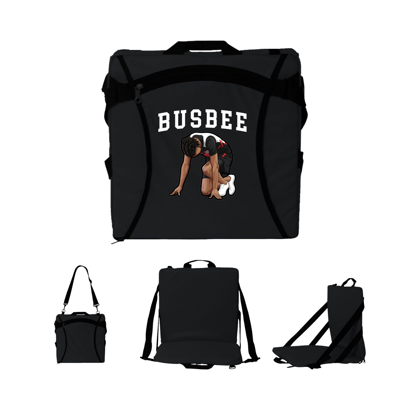 Folding Stadium Seat — Shirsey in Black