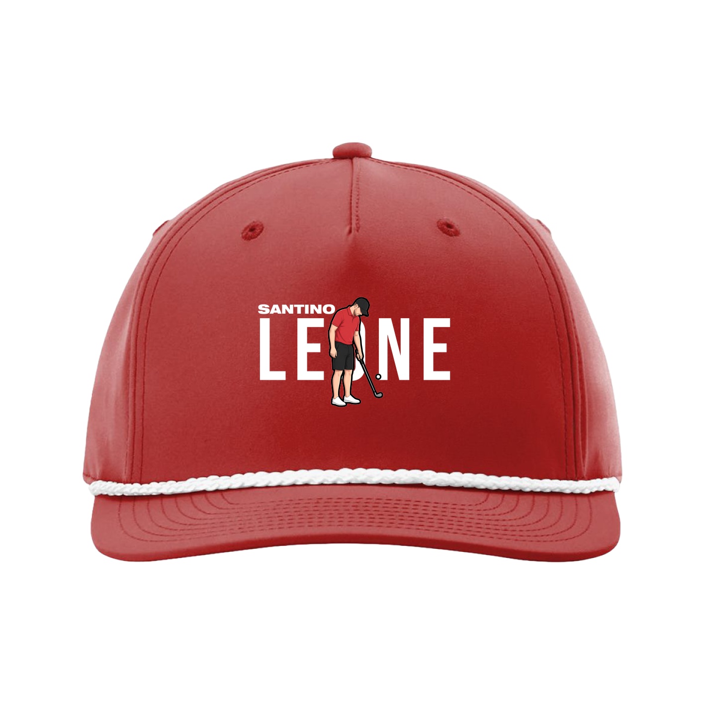 Five-Panel Classic Rope Cap — Player Name in Red