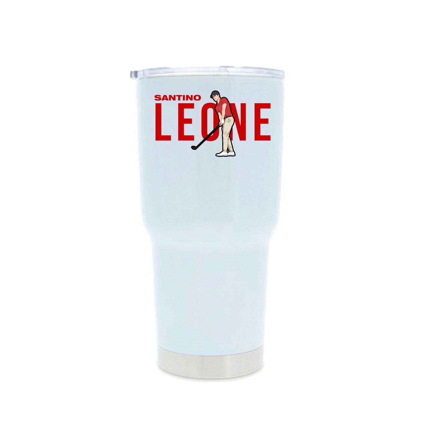 30oz Stainless Steel Tumbler — Player Name in White