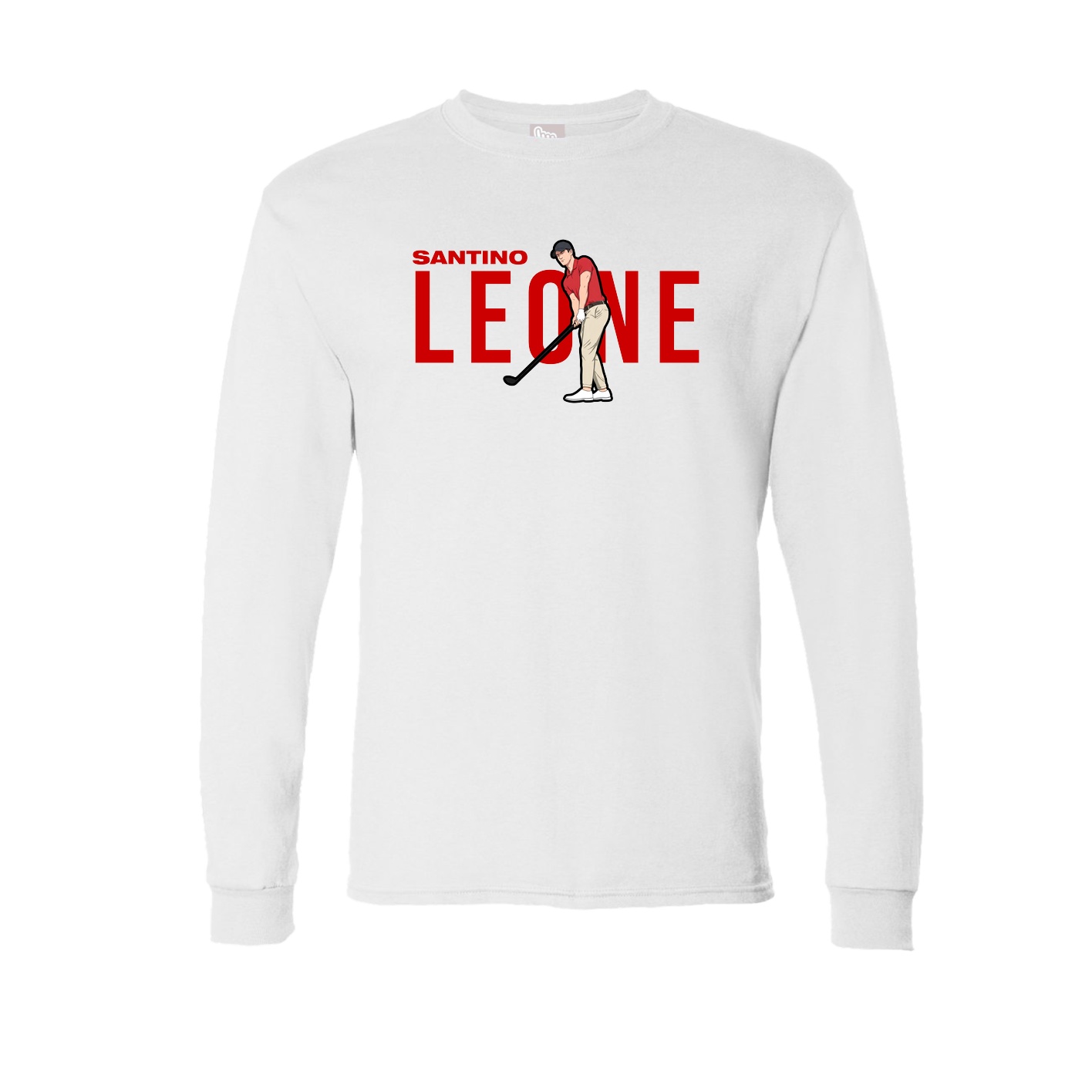 Long Sleeve Tee — Player Name in White