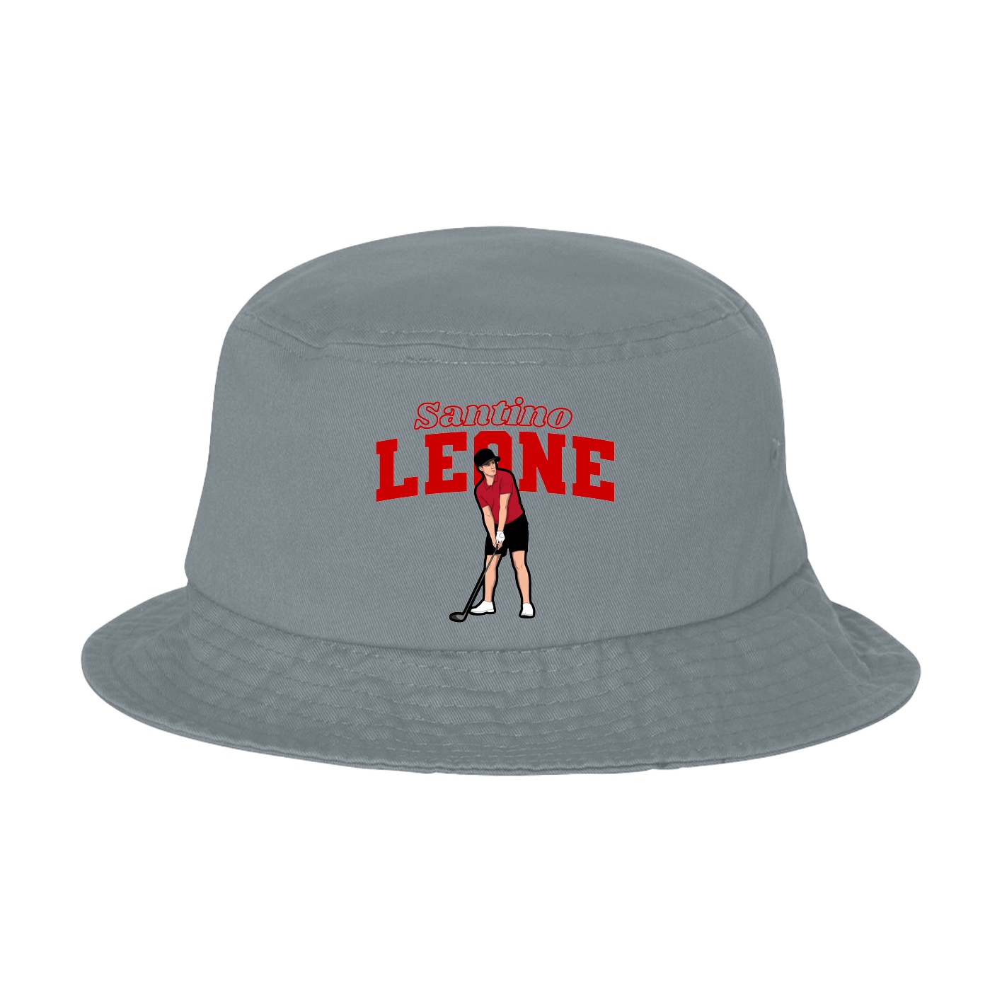 Bucket Cap — Name Arch in Grey