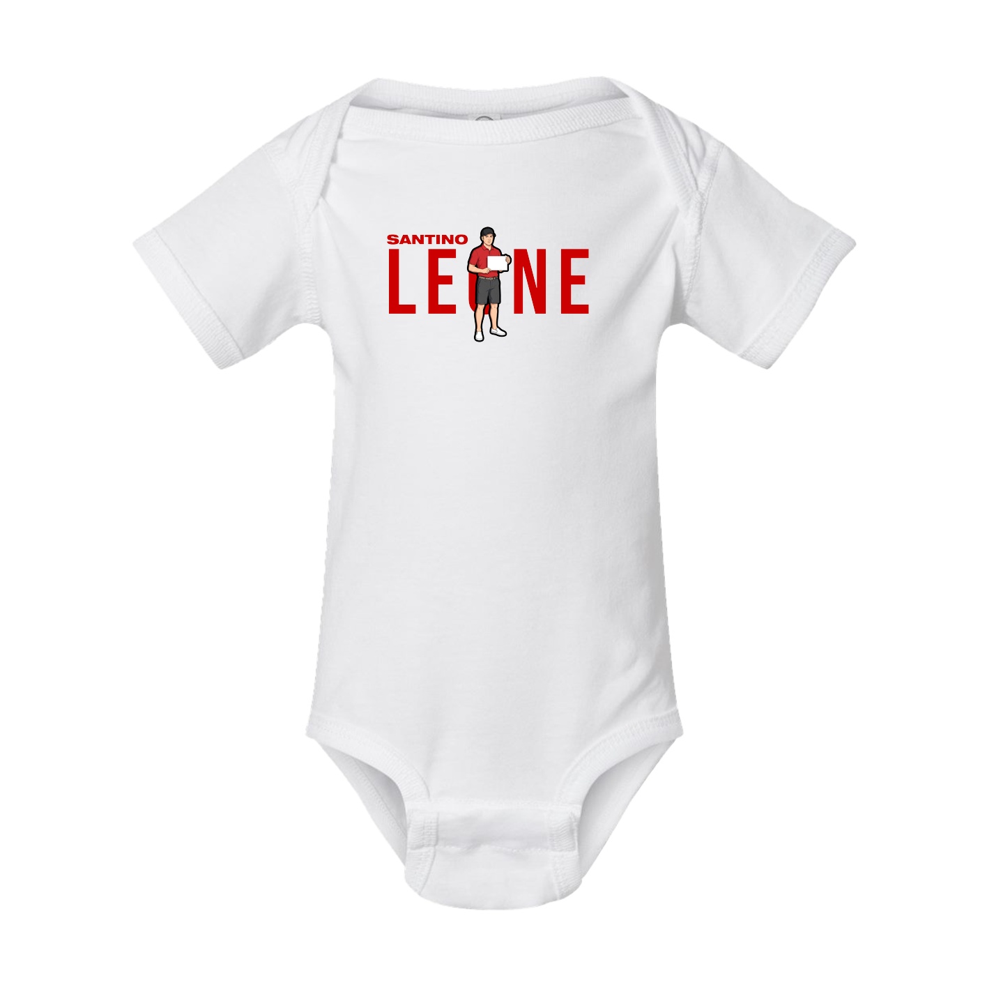 Baby Onesie — Player Name in White