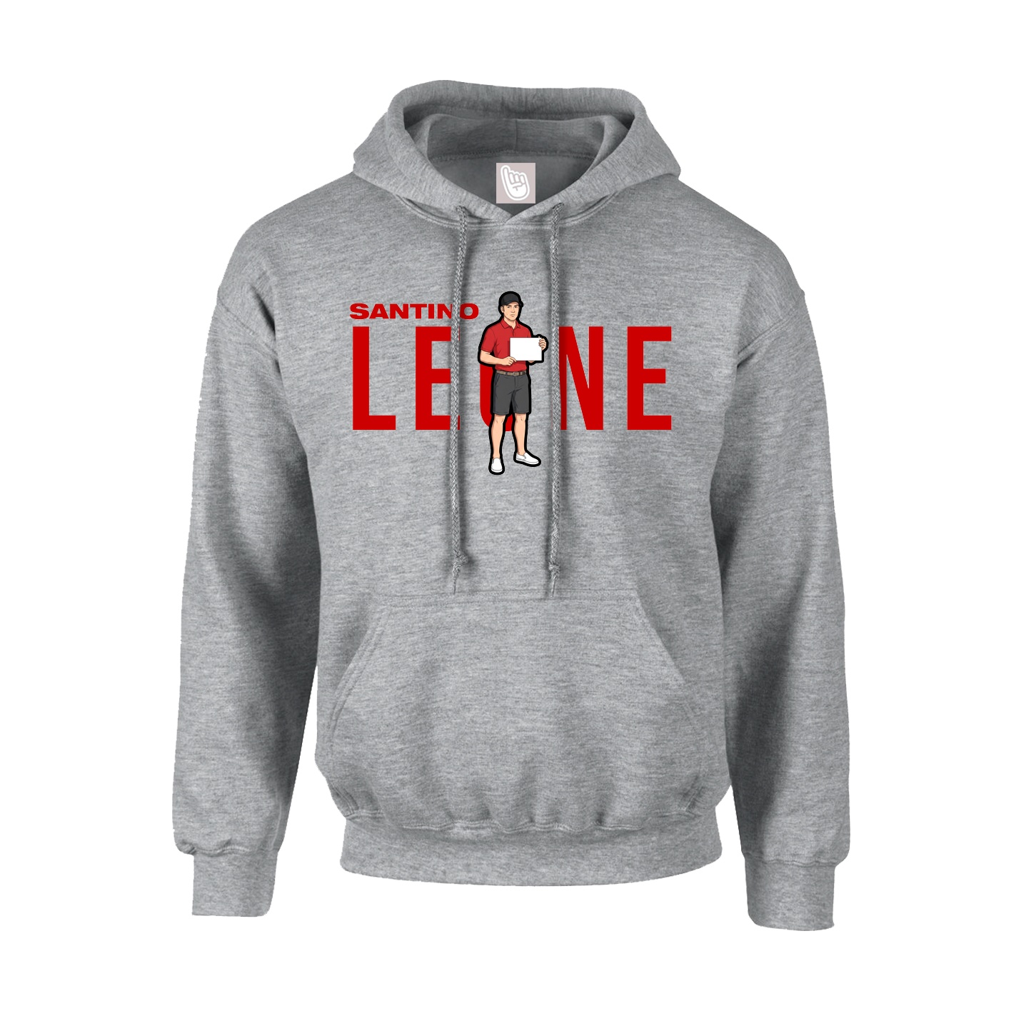 Hoodie — Player Name in Grey