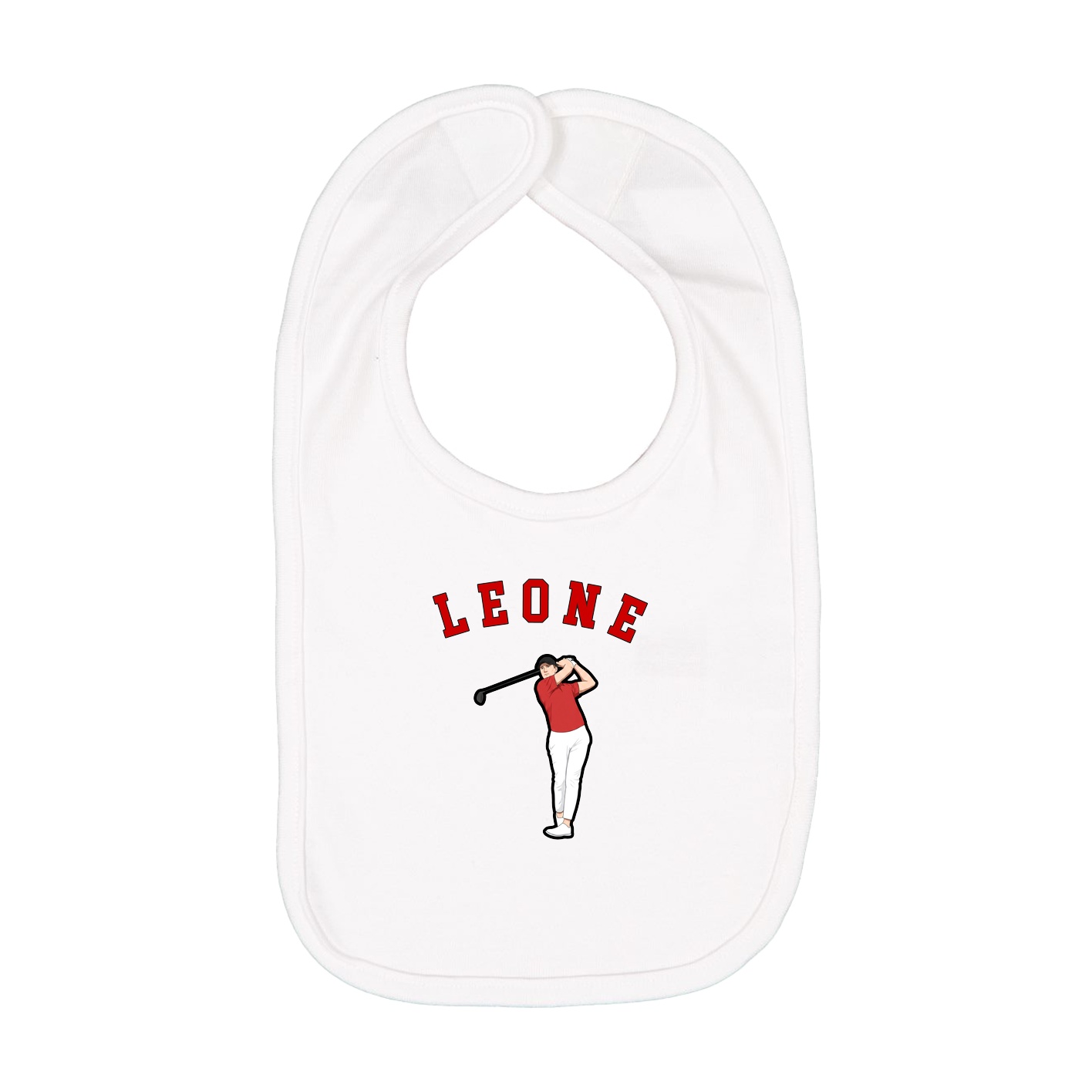 Infant Bib — Shirsey Arch in White