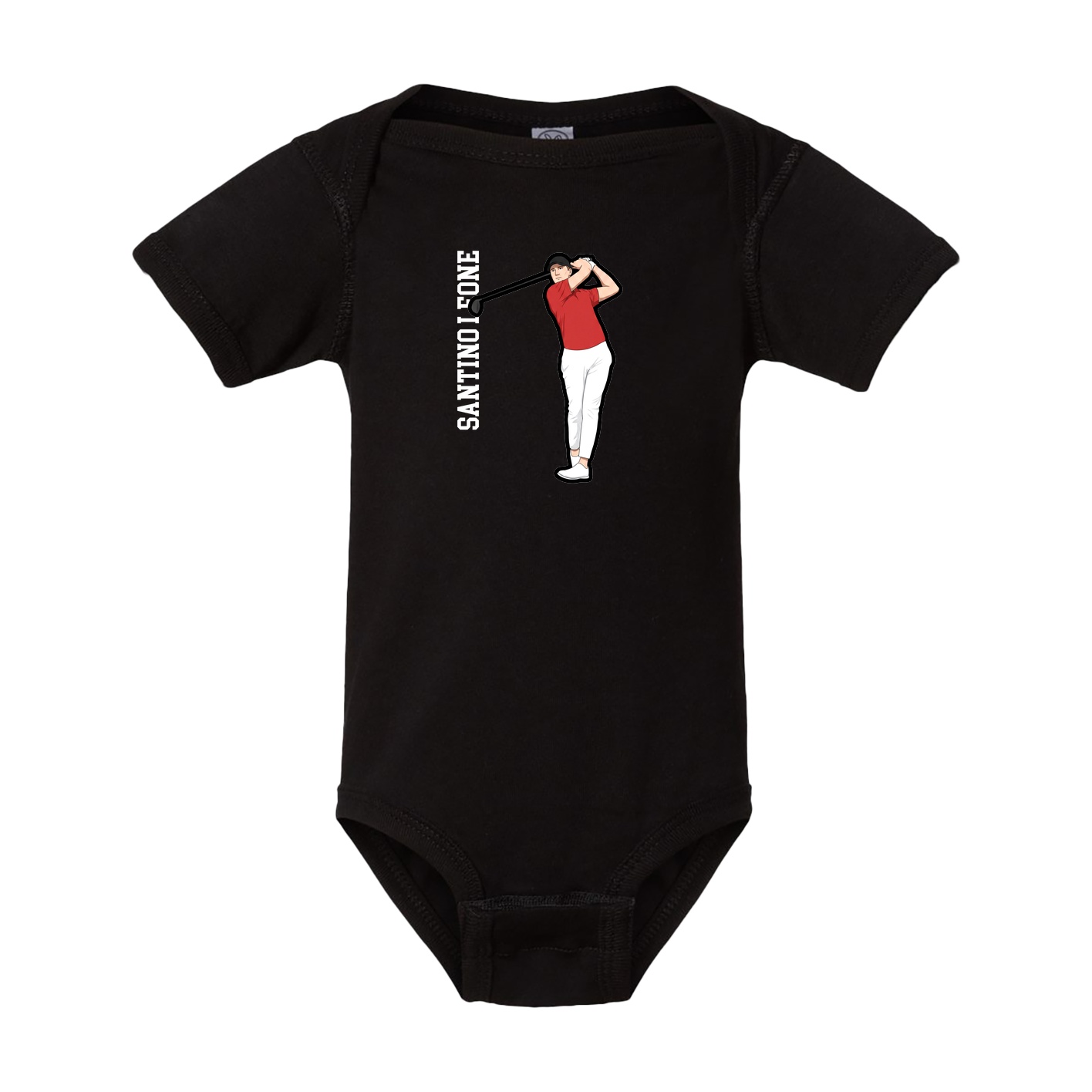 Baby Onesie — Name Vertical in Black