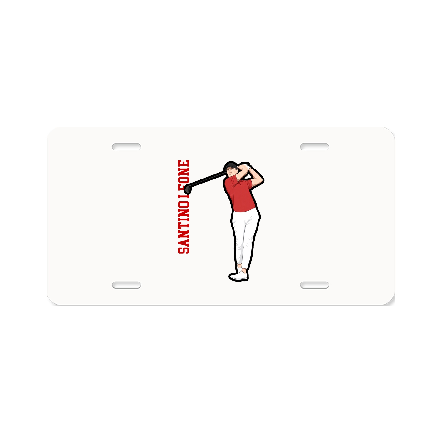 License Plate — Name Vertical in Classic