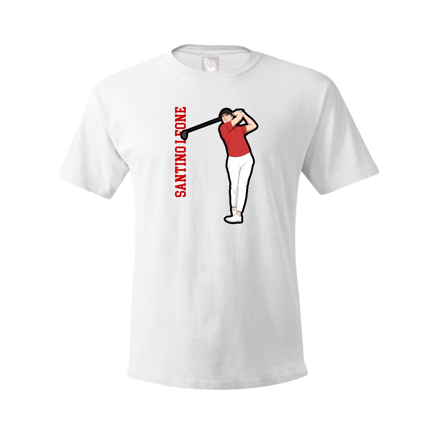 Youth Tee — Name Vertical in White