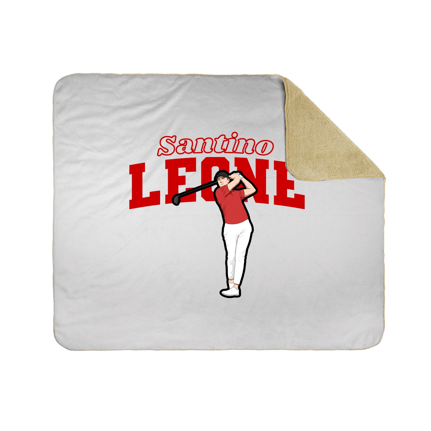 Throw Blanket — Name Arch in White