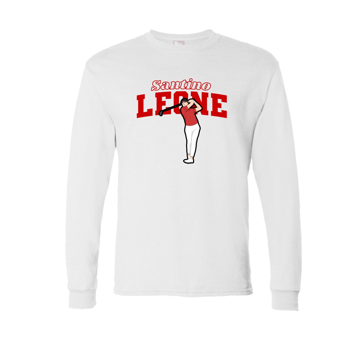 Long Sleeve Tee — Name Arch in White