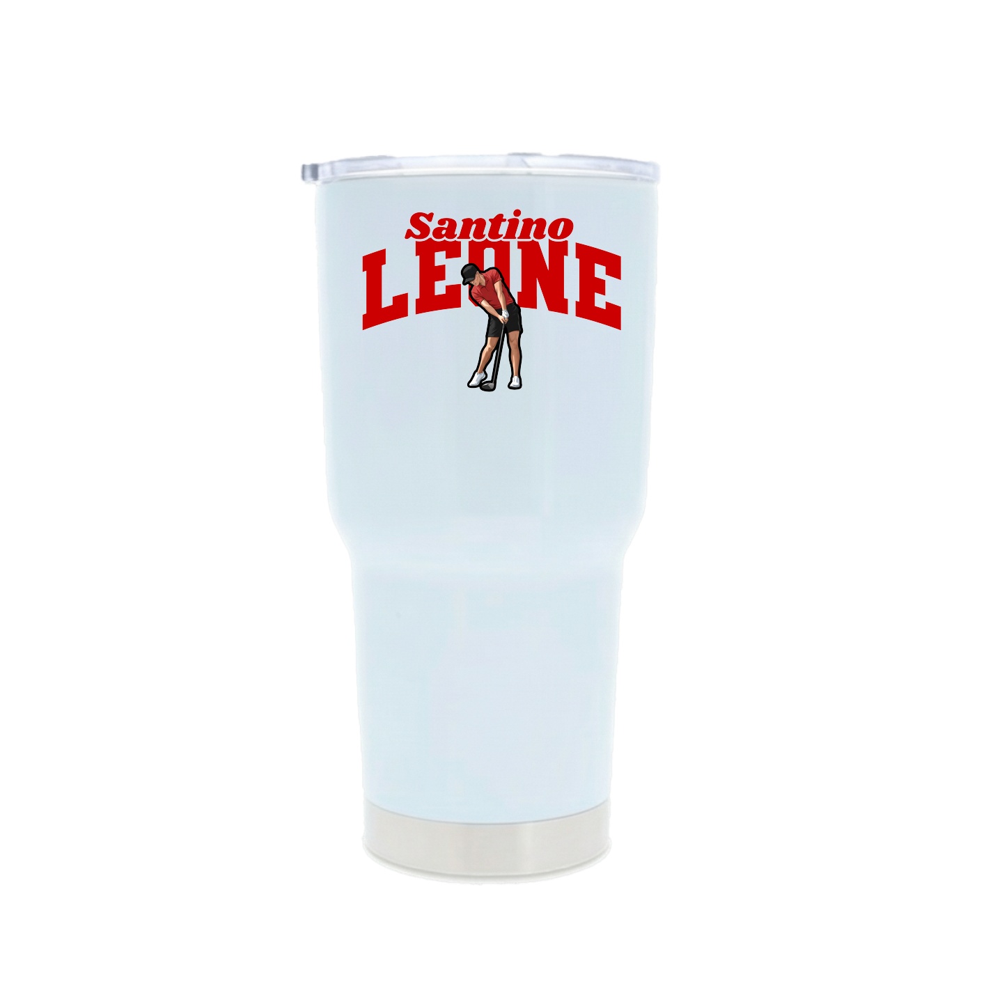 30oz Stainless Steel Tumbler — Signature Arch in White