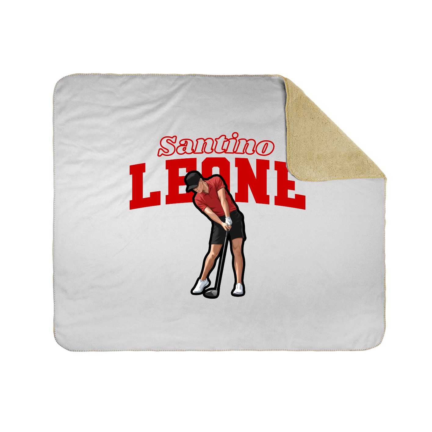 Throw Blanket — Name Arch in White