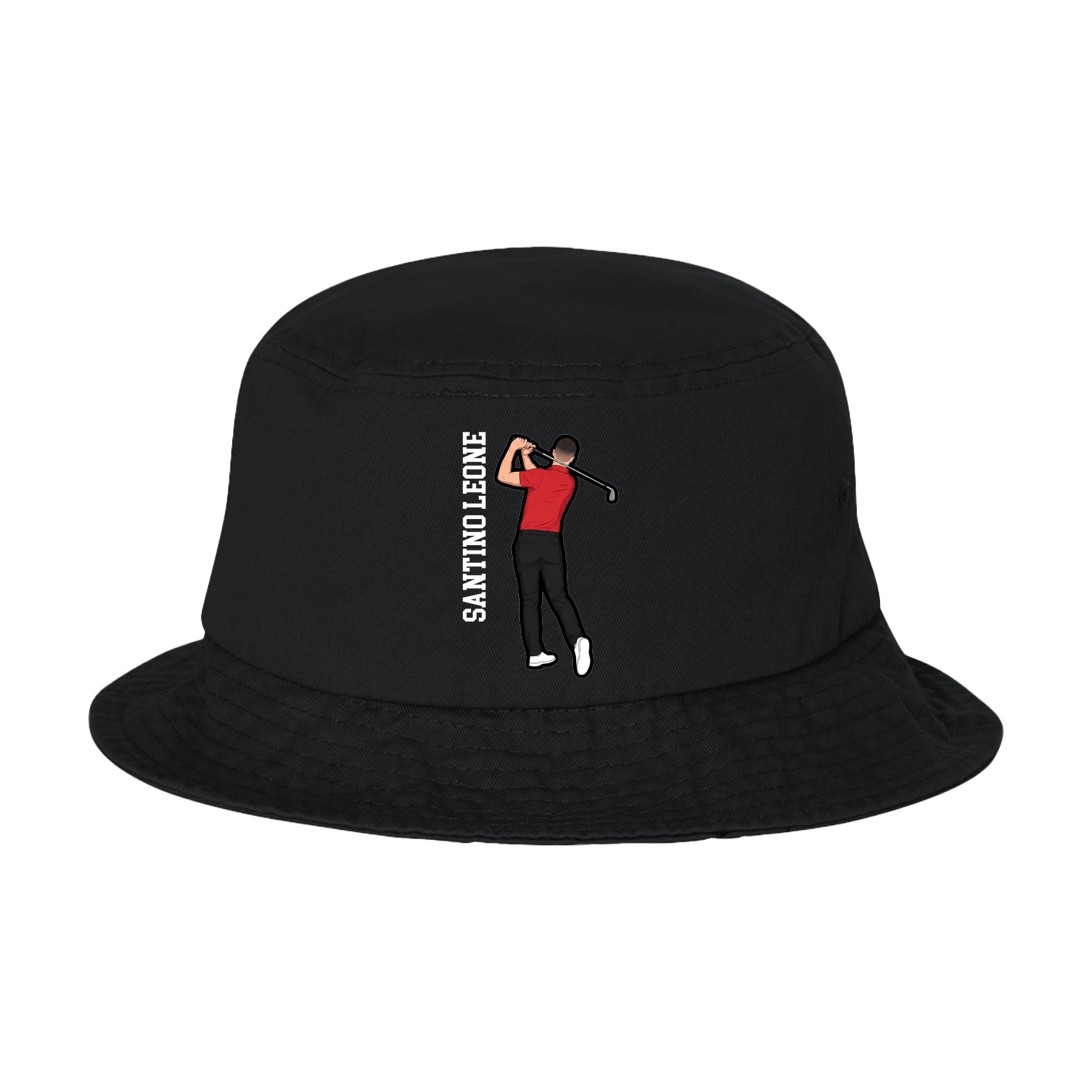 Bucket Cap — Name Vertical in Black