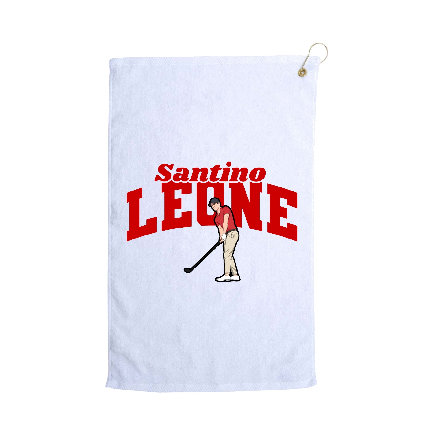 Golf Towel — Signature Arch in White