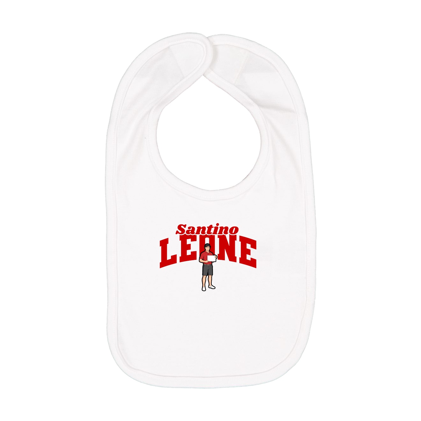 Infant Bib — Signature Arch in White