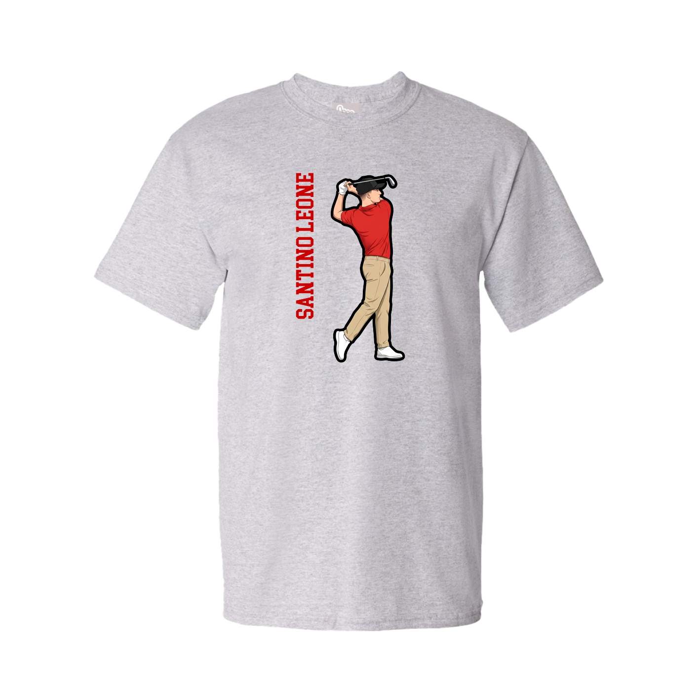 Youth Tee — Name Vertical in Grey