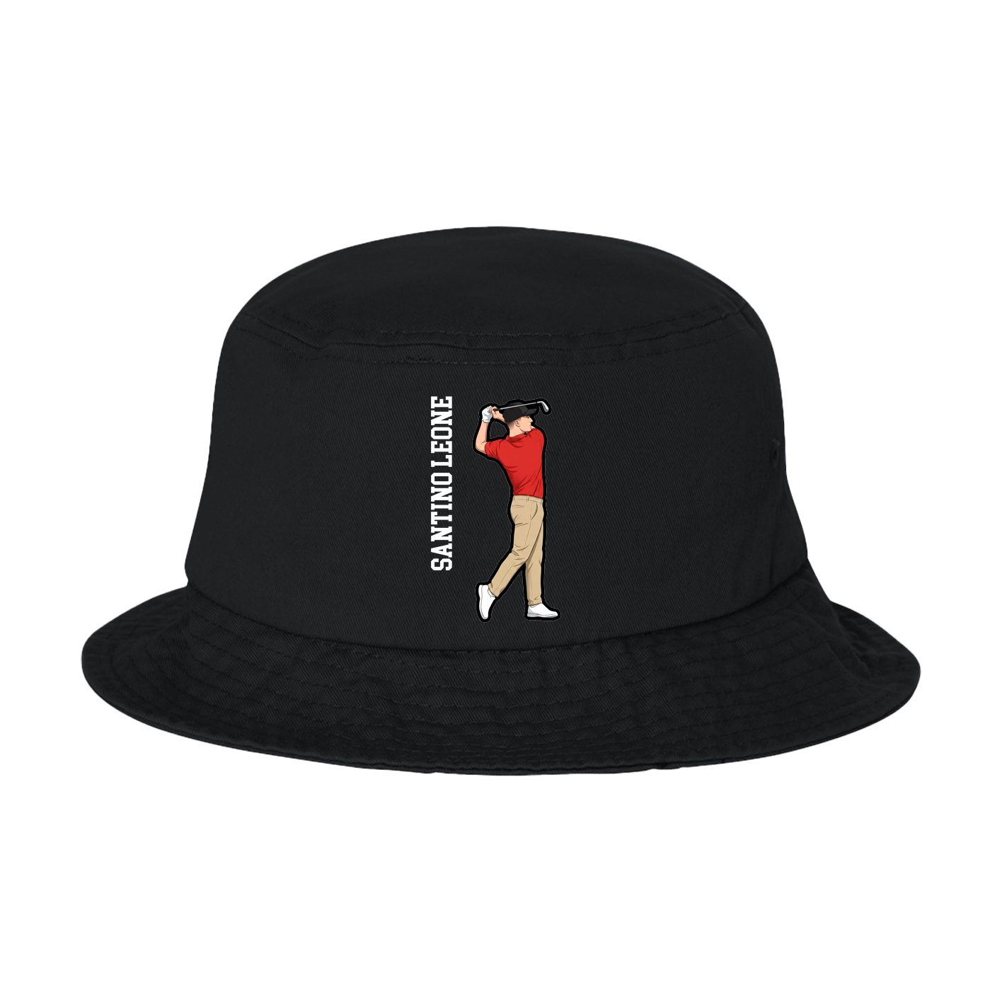 Bucket Cap — Name Vertical in Black