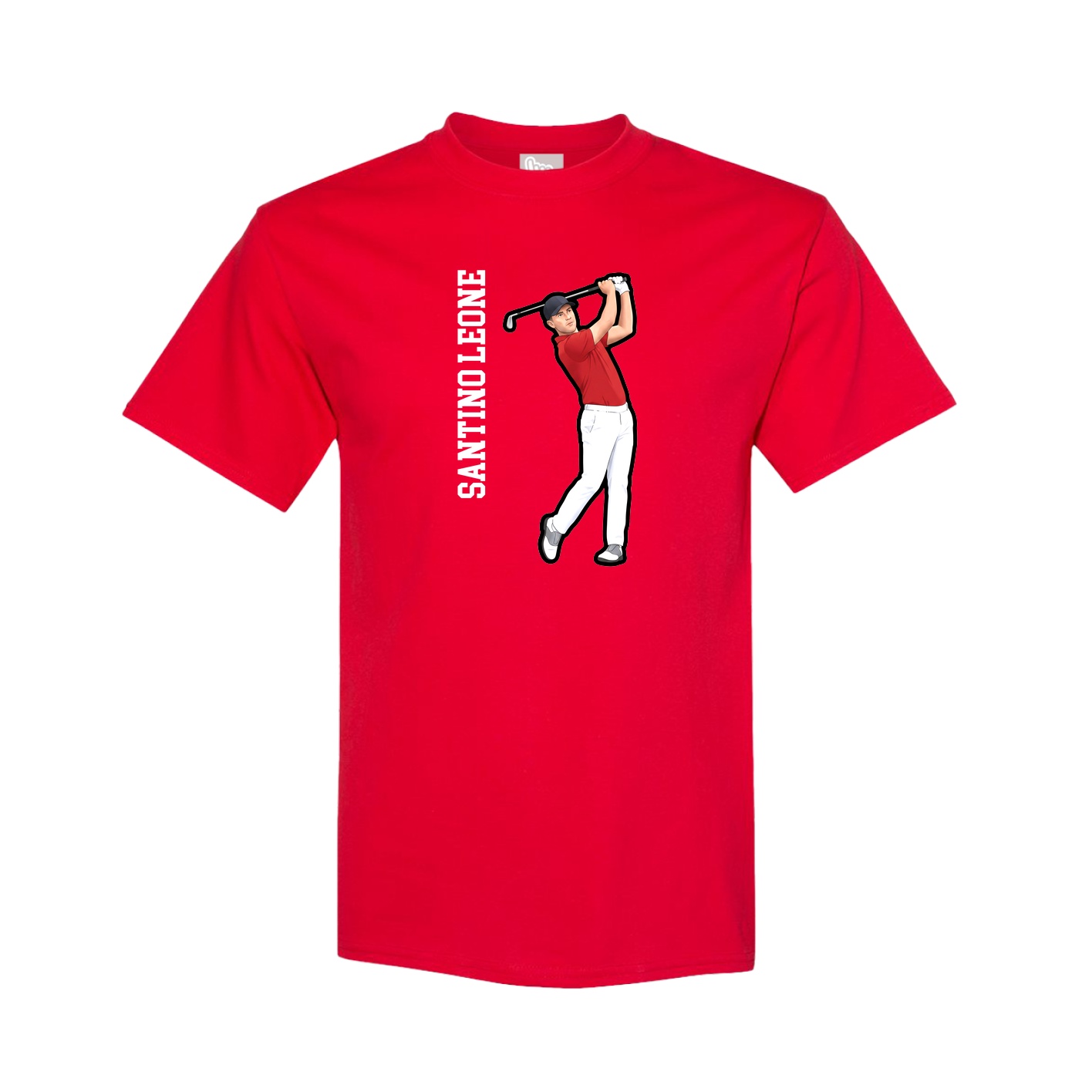 Youth Tee — Name Vertical in Red