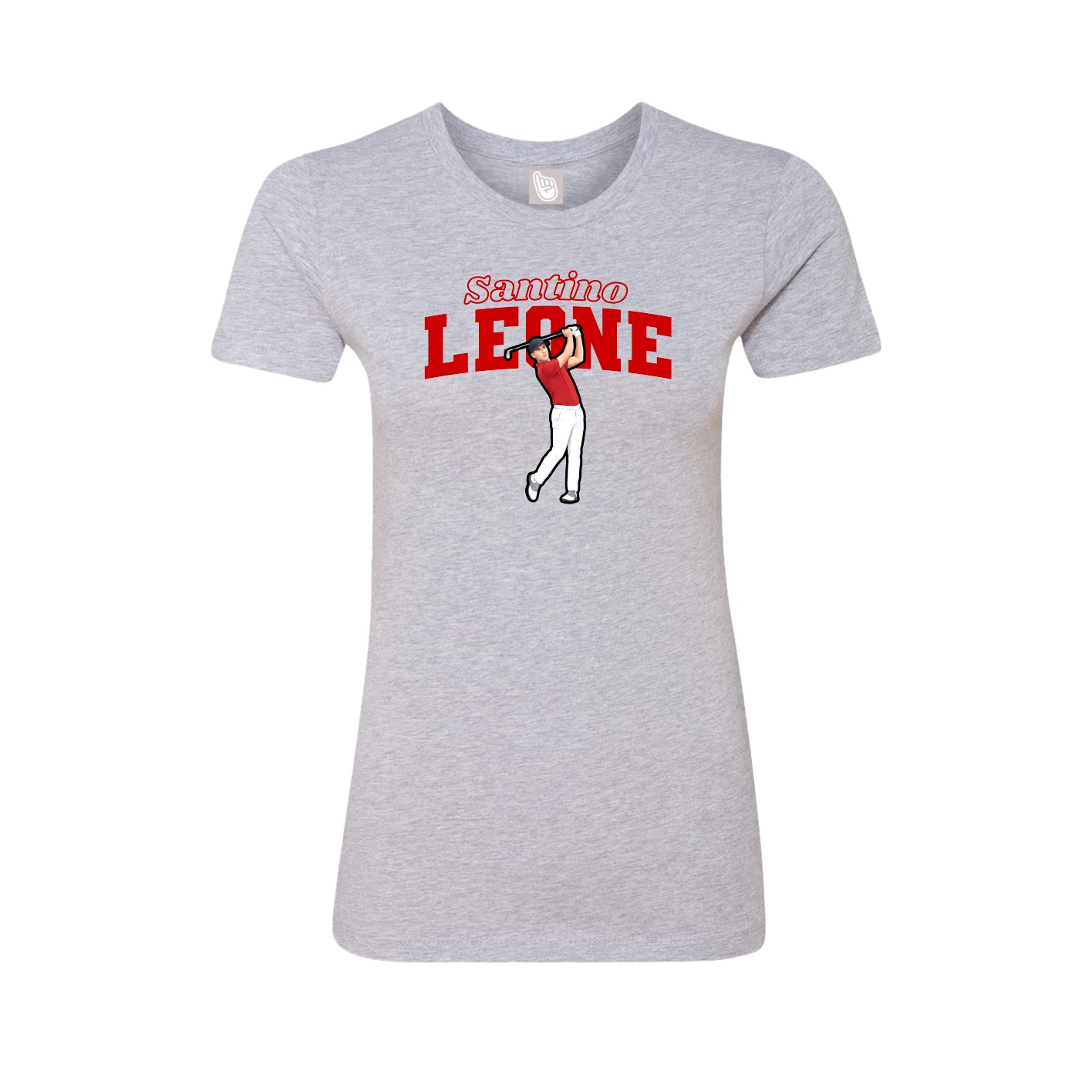 Womens Tee — Name Arch in Grey