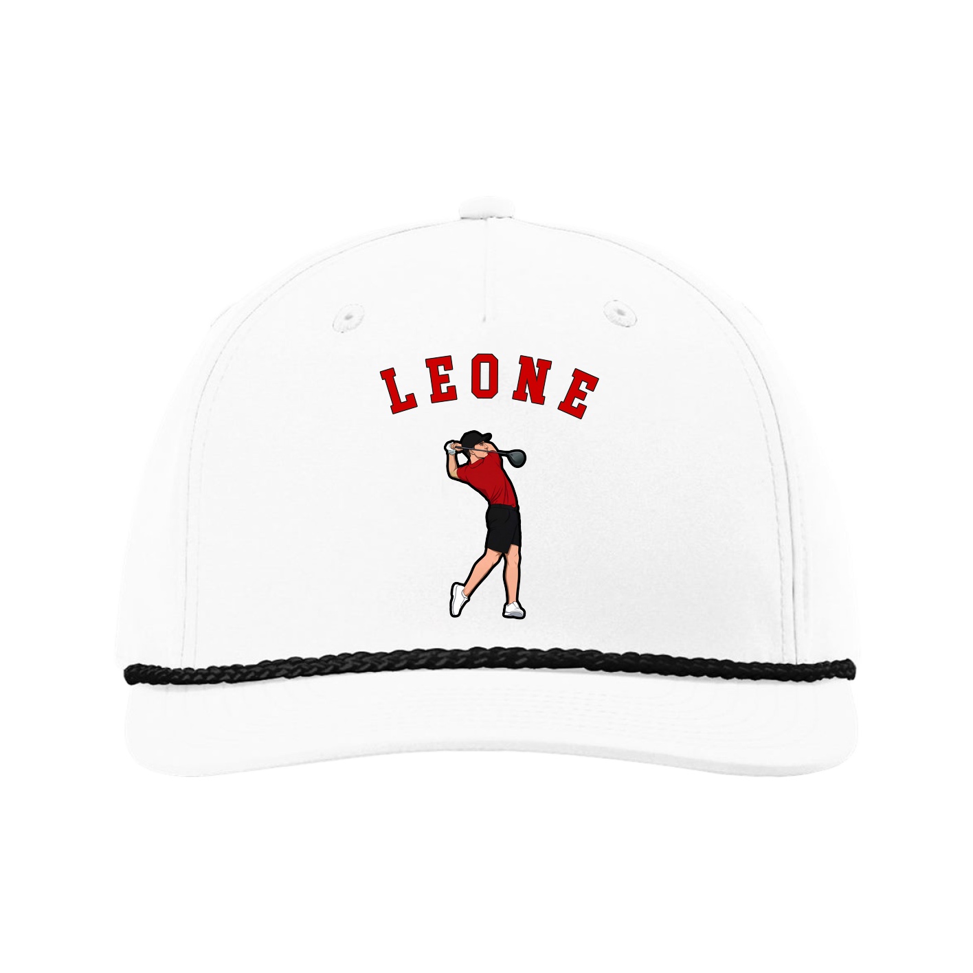 Five-Panel Classic Rope Cap — Shirsey Arch in White