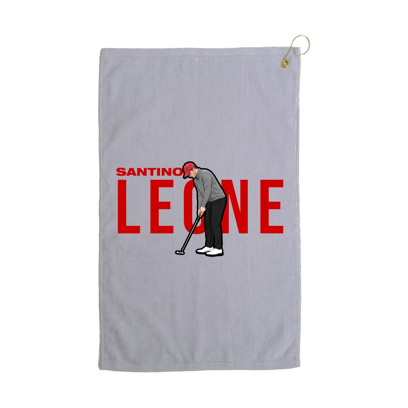 Golf Towel — Player Name in Grey