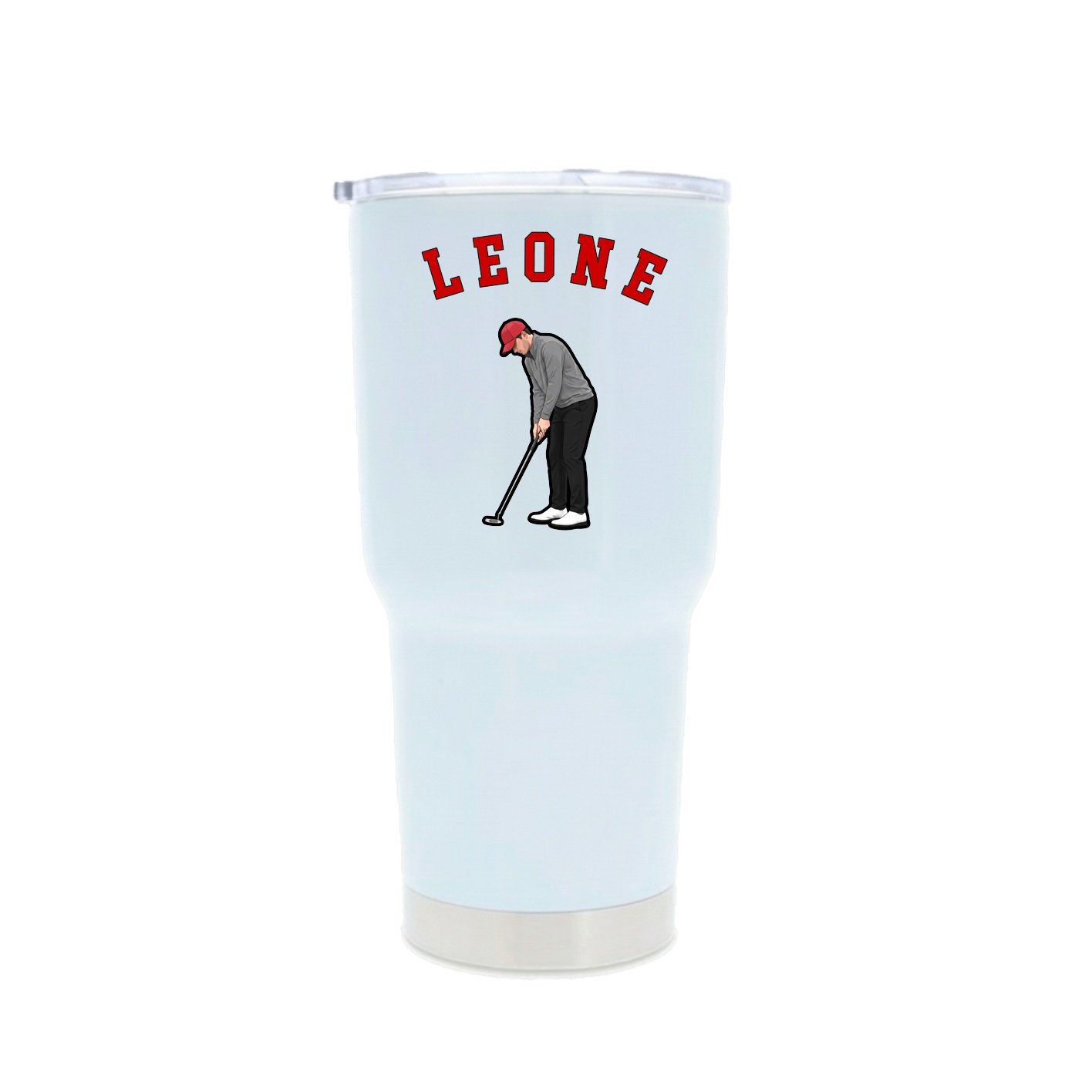 30oz Stainless Steel Tumbler — Shirsey Arch in White