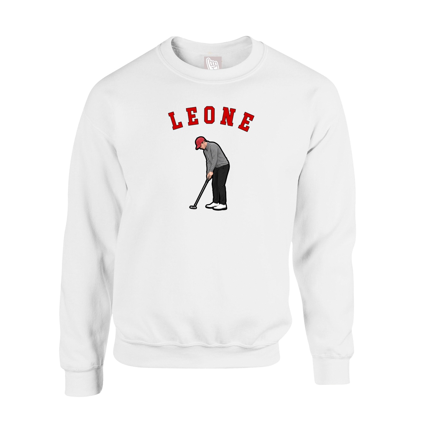 Fleece Crew — Shirsey Arch in White
