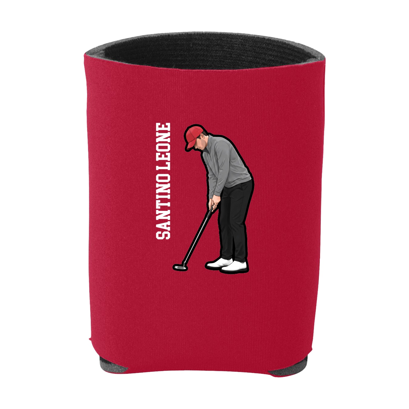 Can Holder — Name Vertical in Red