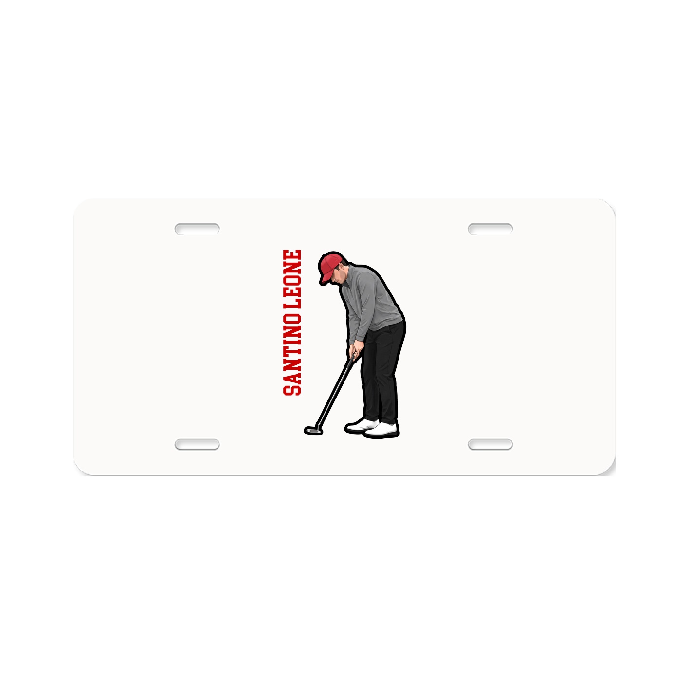 License Plate — Name Vertical in Classic