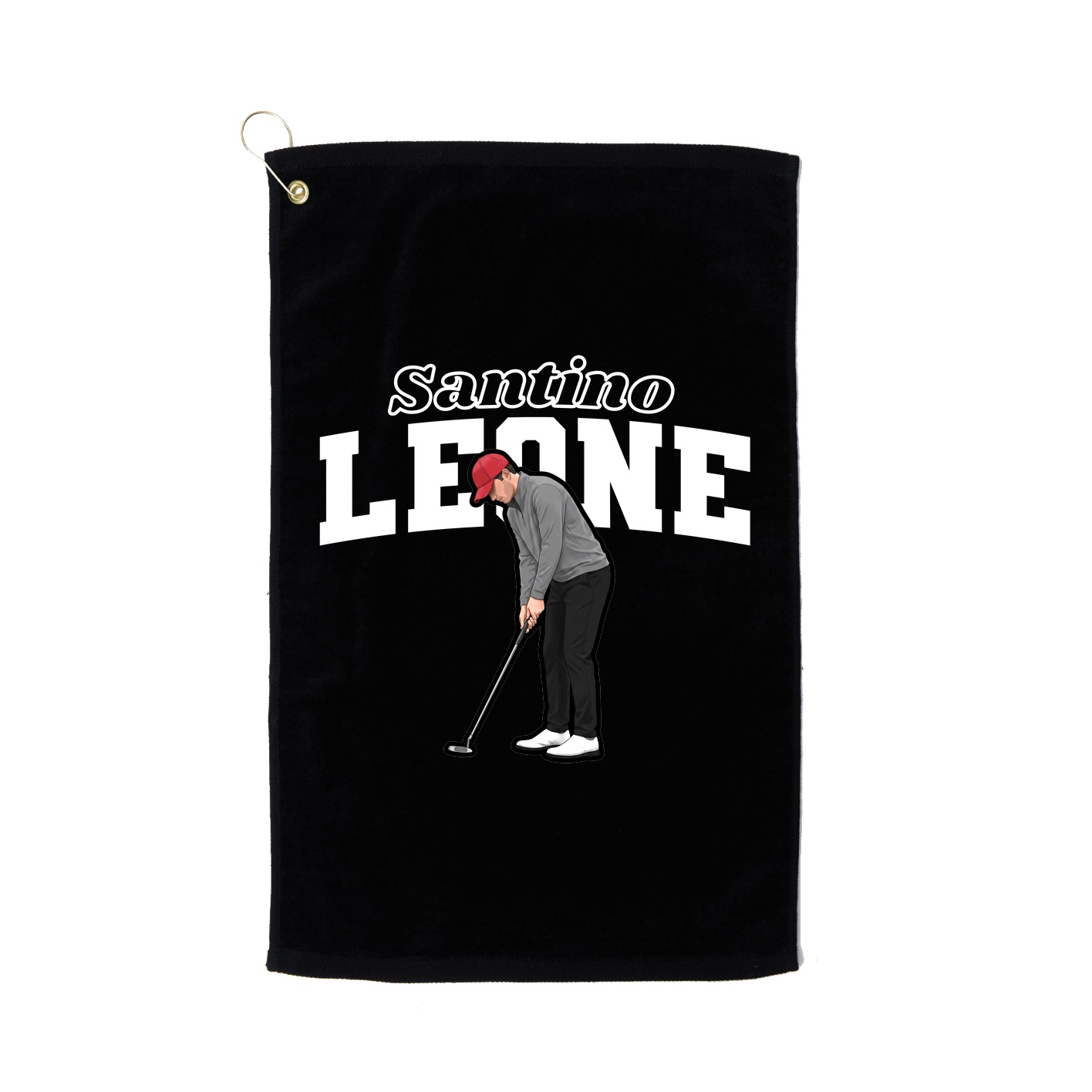 Golf Towel — Name Arch in Black
