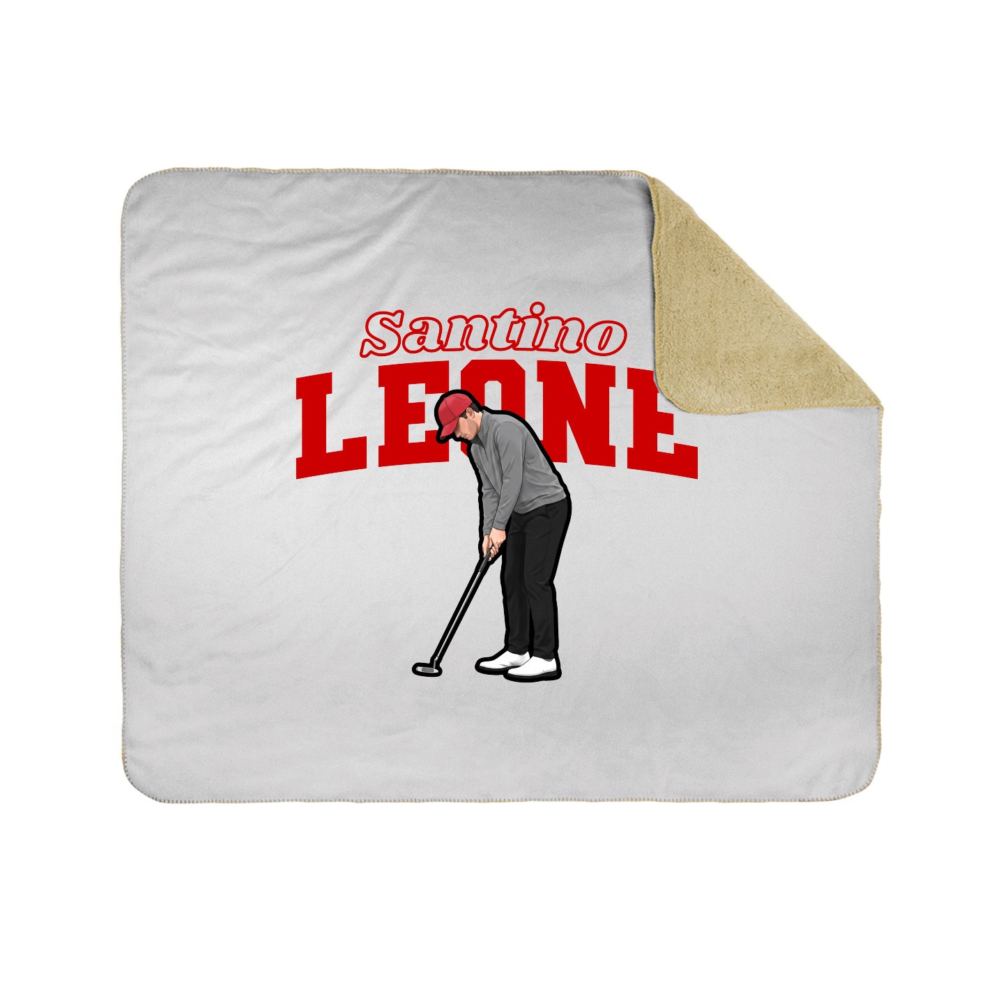 Throw Blanket — Name Arch in White