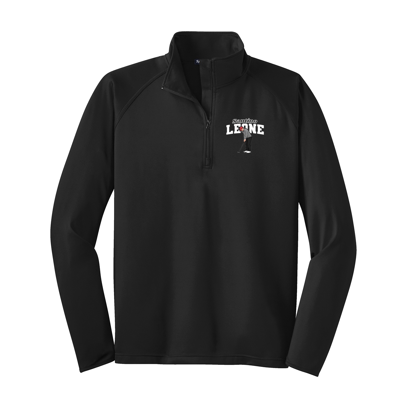 Q-Zip Pullover — Name Arch in Black