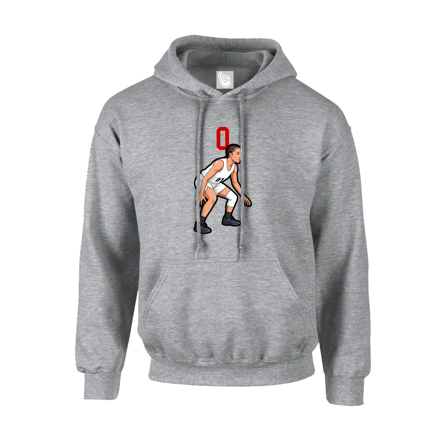 Youth Hoodie — Number Top in Grey