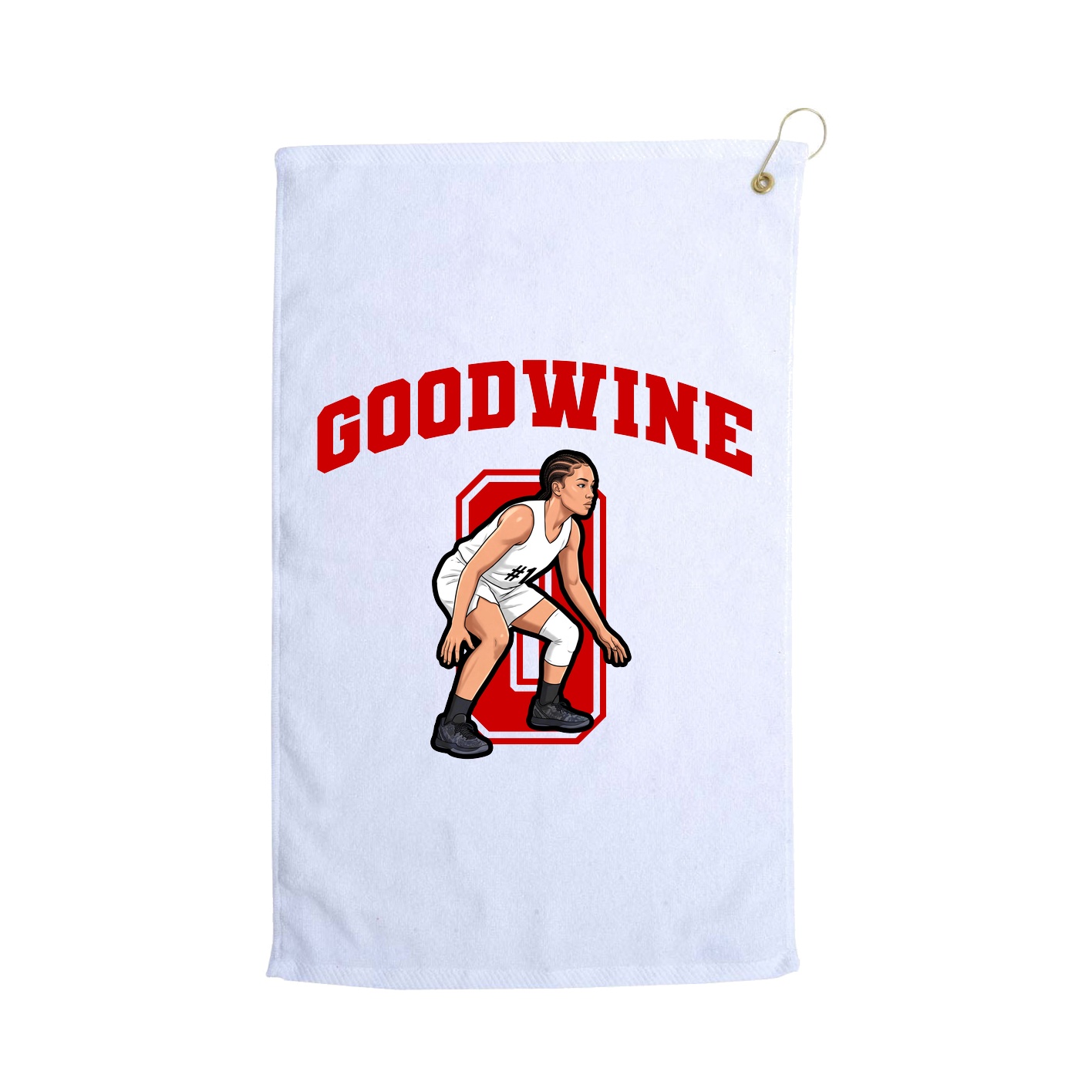 Golf Towel — Number in White