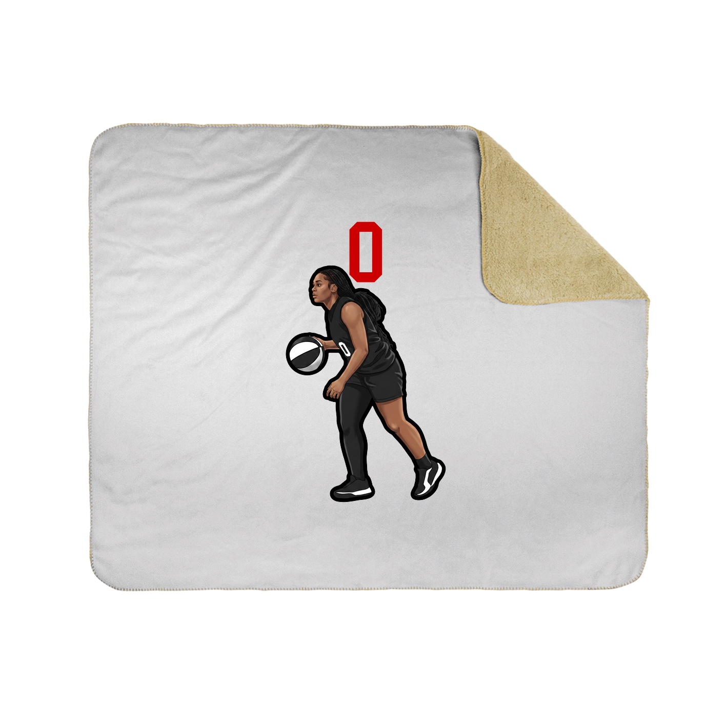 Throw Blanket — Number Top in White