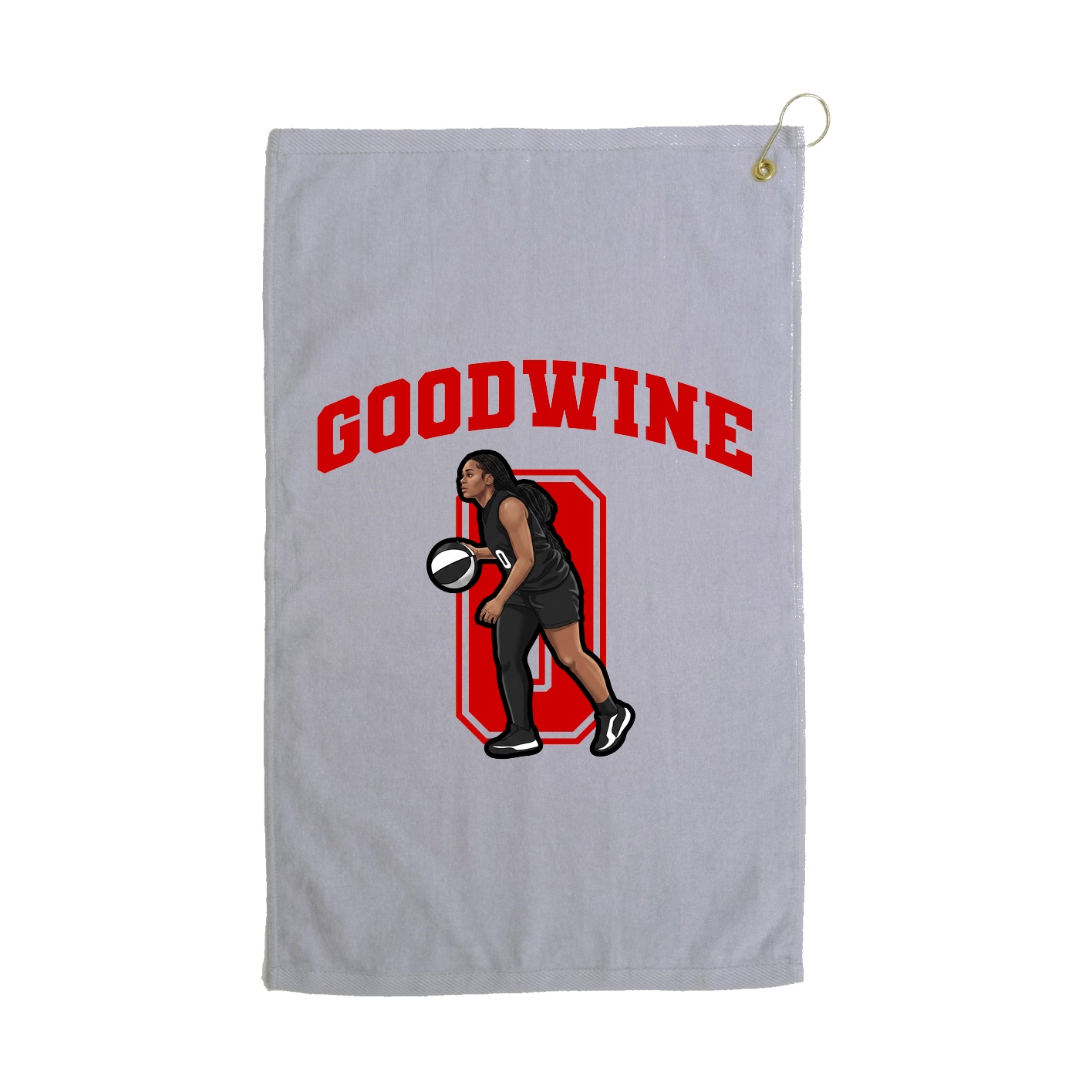 Golf Towel — Number in Grey