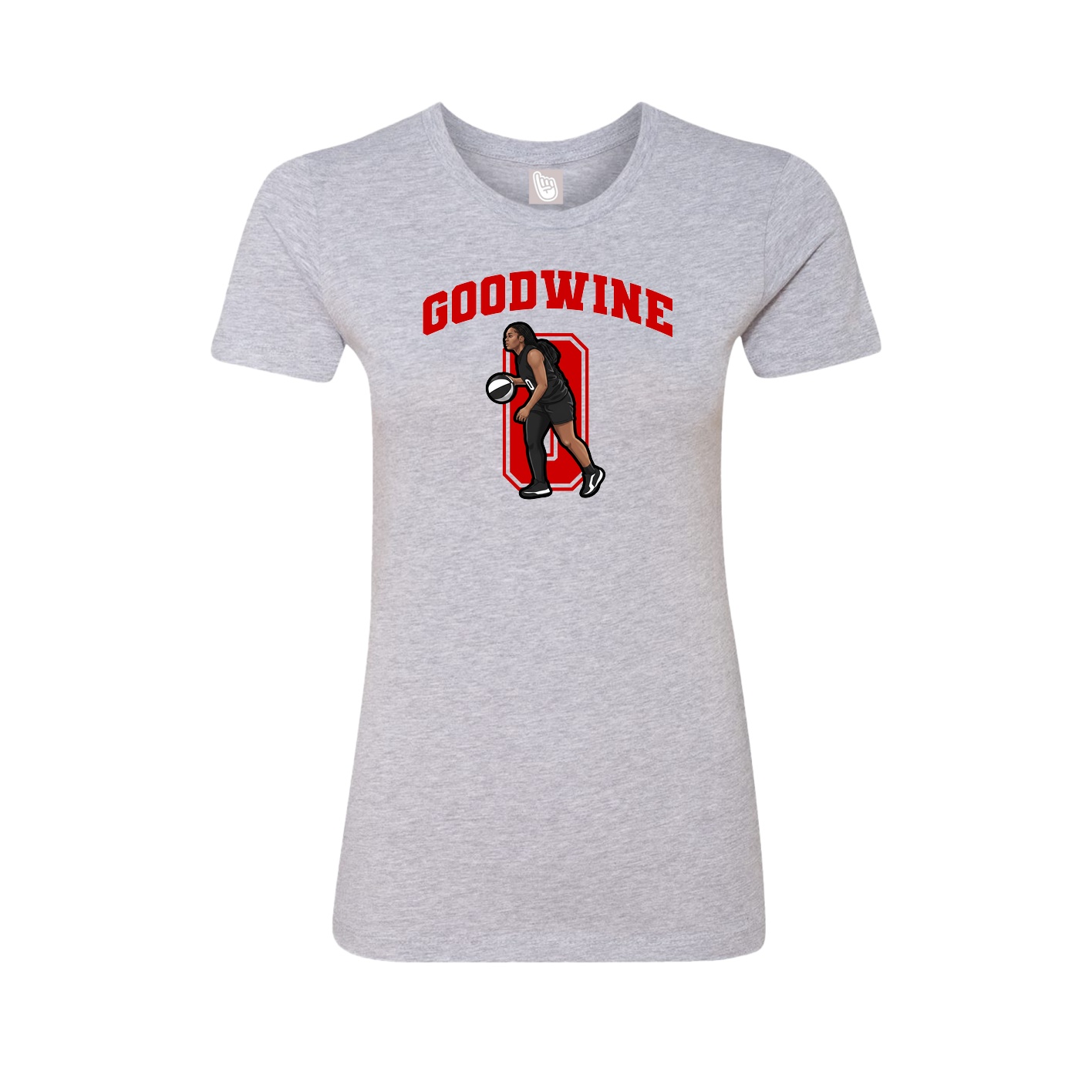 Fitted Women's Tee — Number in Grey