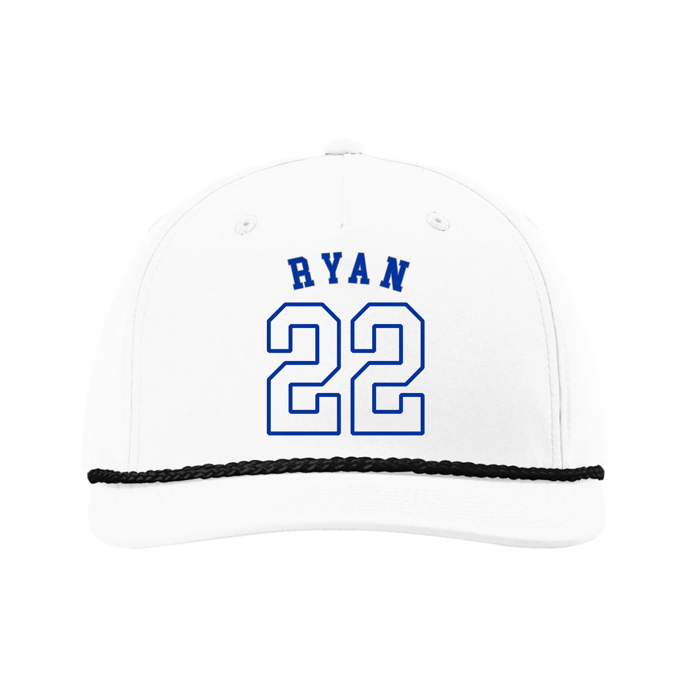 Five-Panel Classic Rope Cap — Shirsey Arch in White