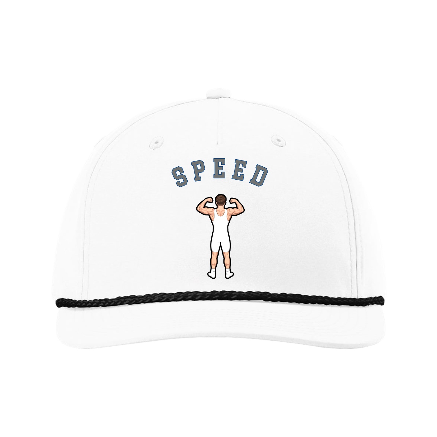 Five-Panel Classic Rope Cap — Shirsey Arch in White