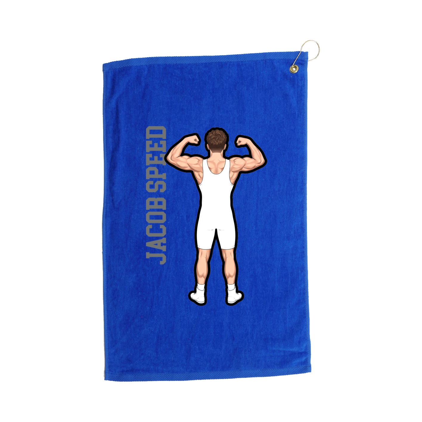 Golf Towel — Name Vertical in Royal