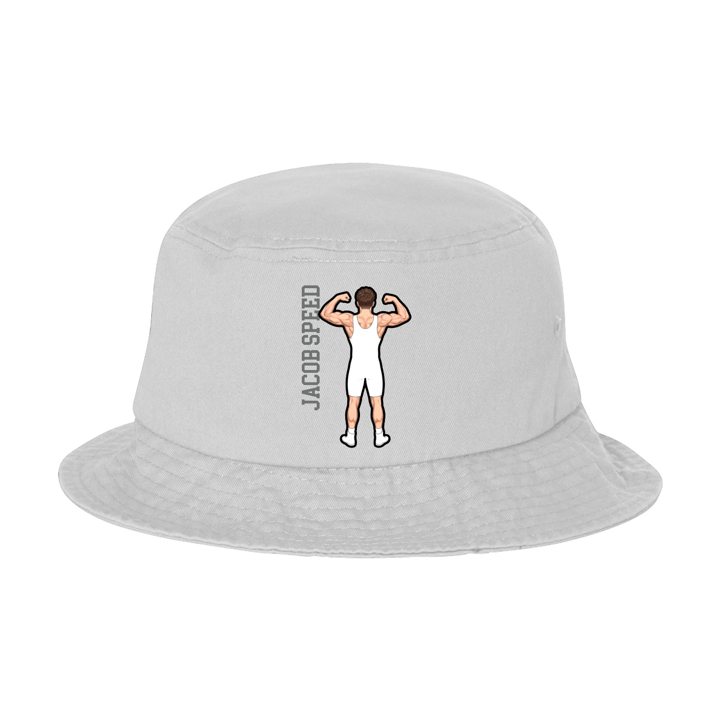 Bucket Cap — Name Vertical in White