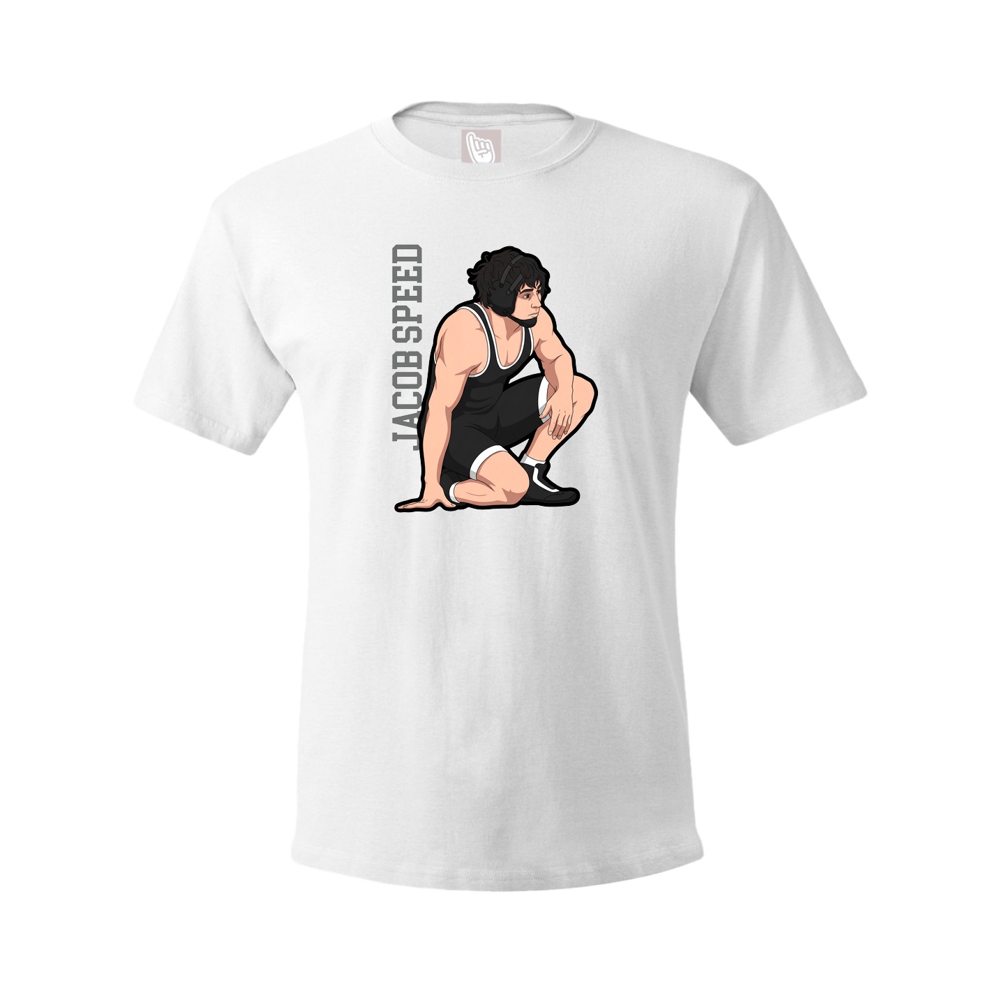 Tee — Name Vertical in White