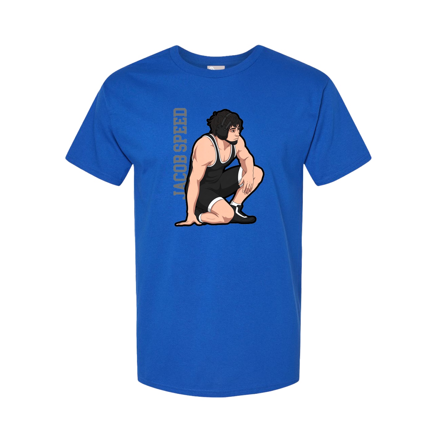 Youth Tee — Name Vertical in Royal