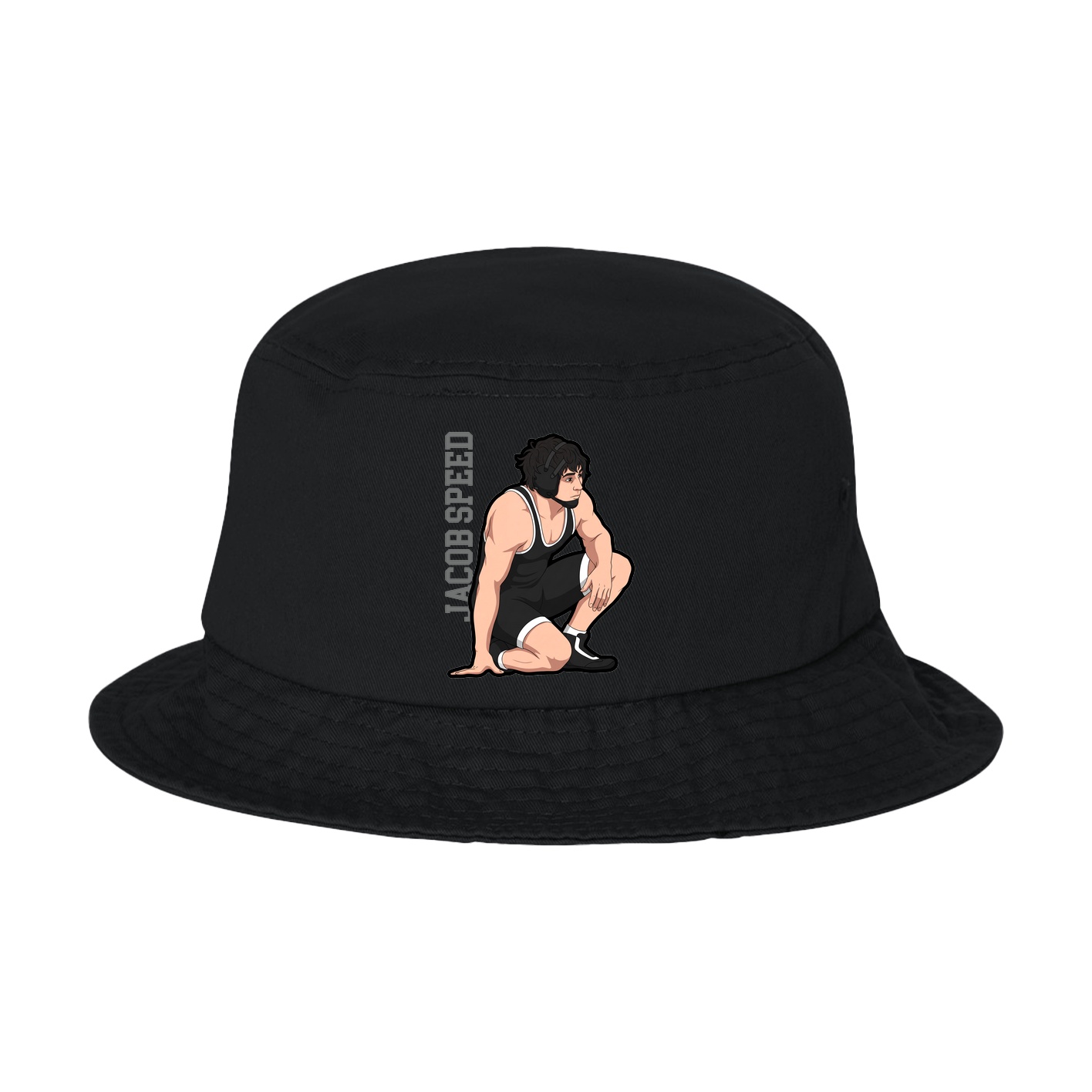 Bucket Cap — Name Vertical in Black