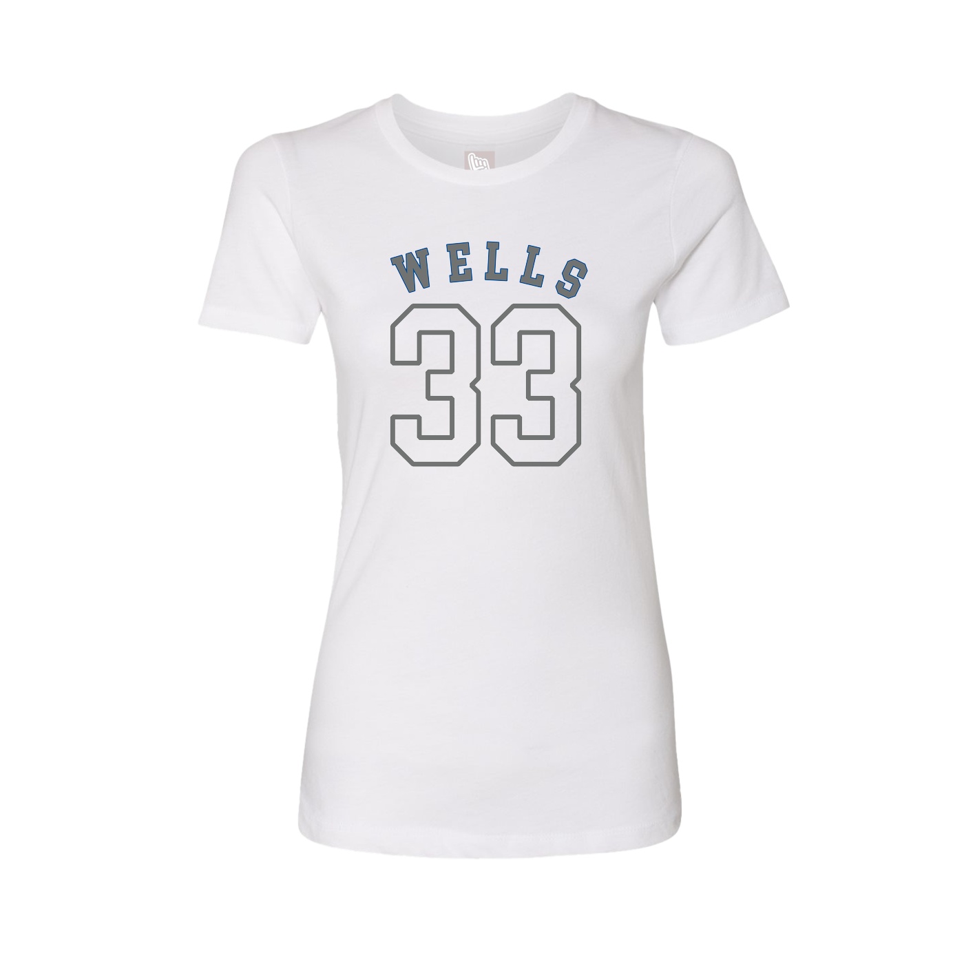 Fitted Women's Tee — Shirsey Arch in White