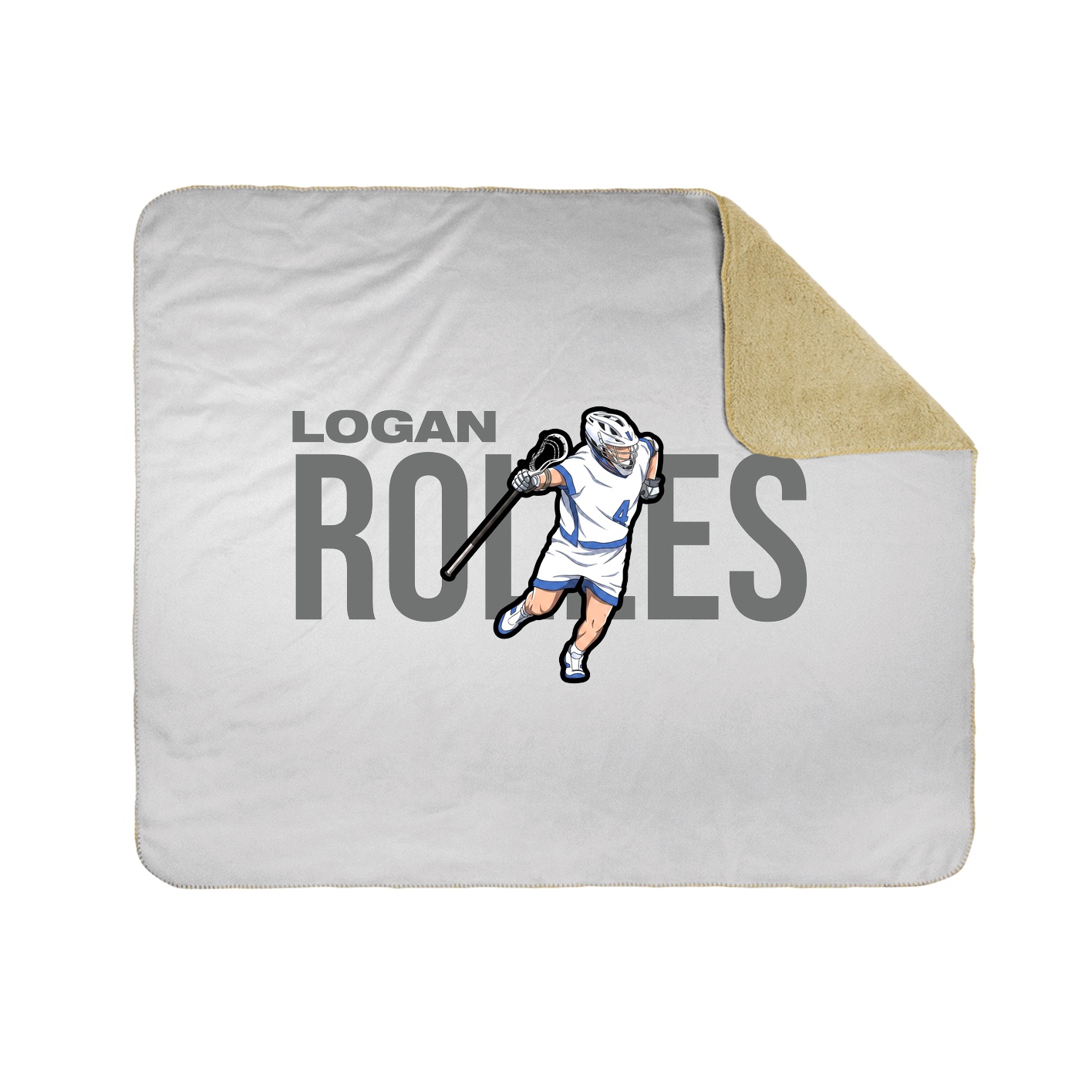 Throw Blanket — Player Name in White
