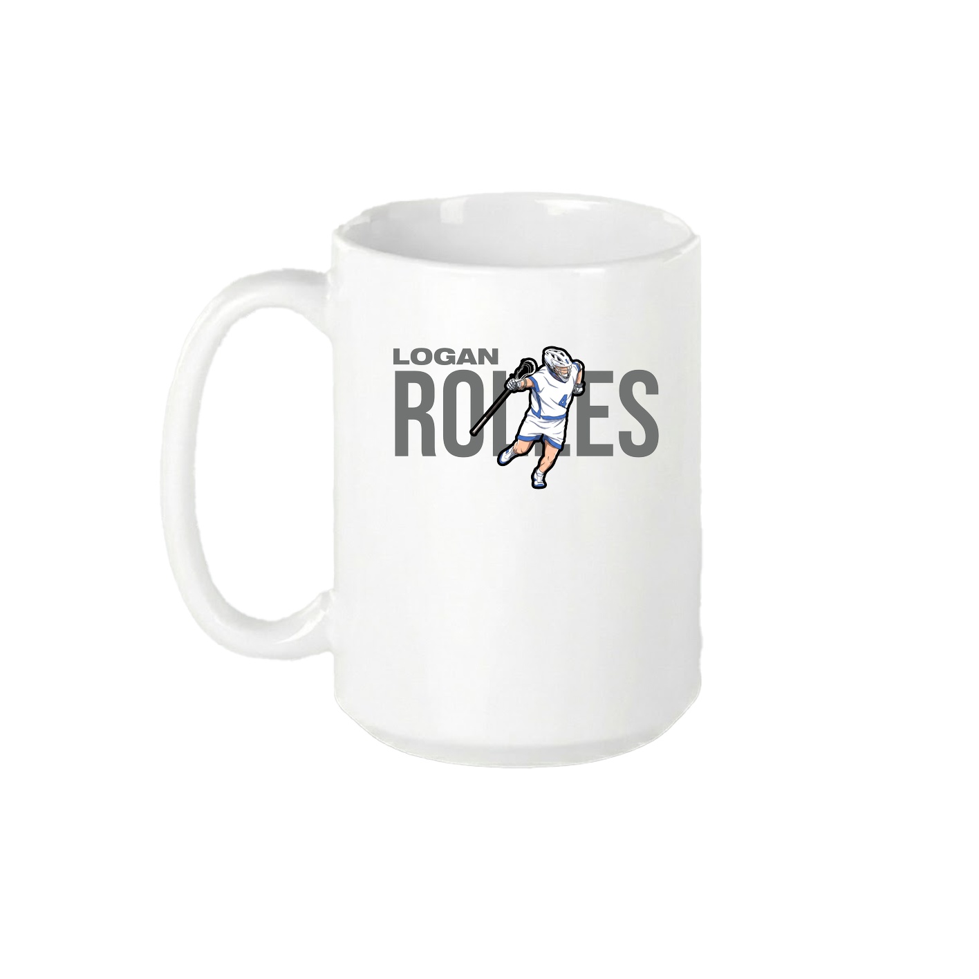 15oz Coffee Mug — Player Name in White